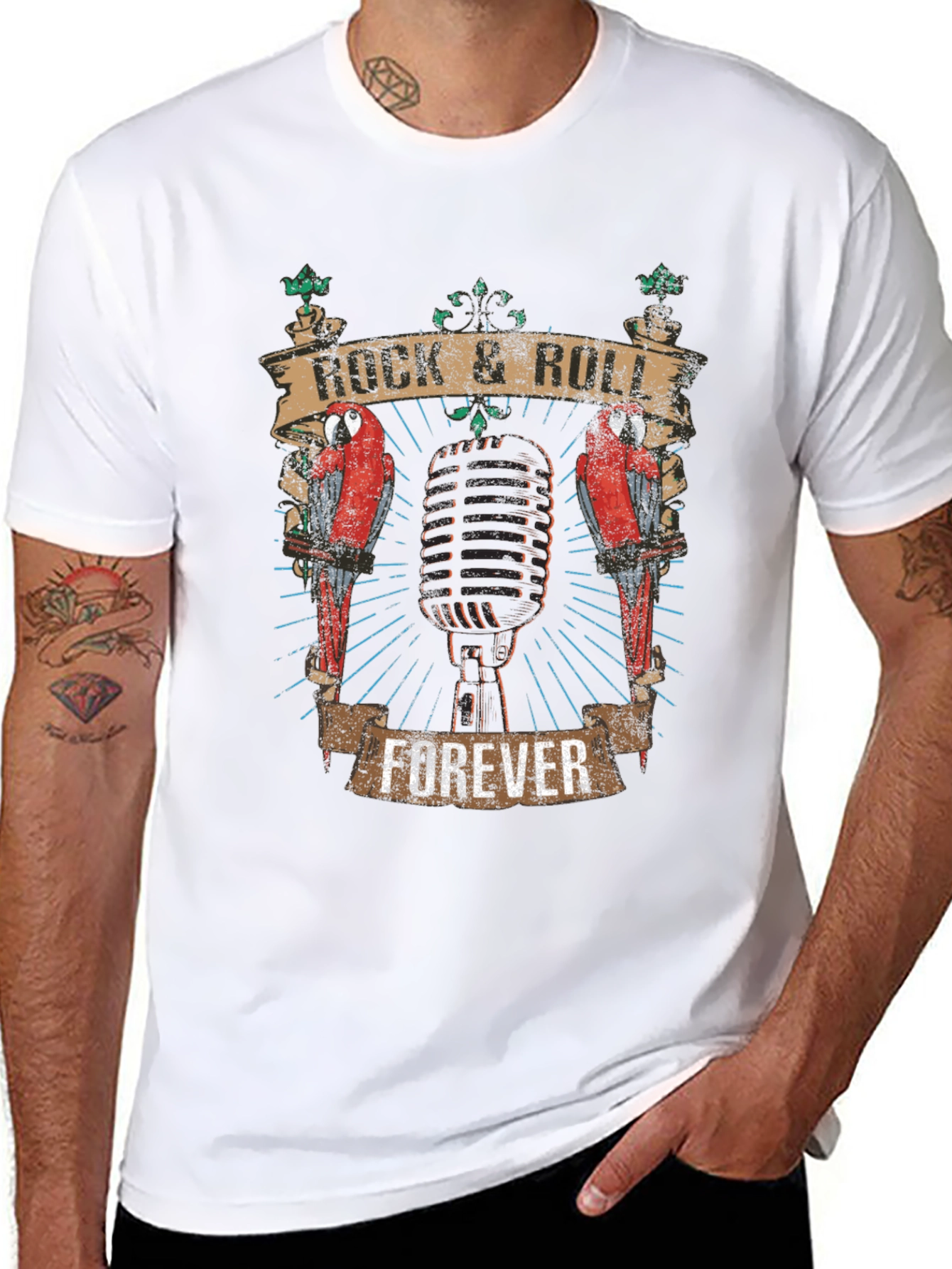 Rock & Roll Forever Graphic T-Shirt - Black