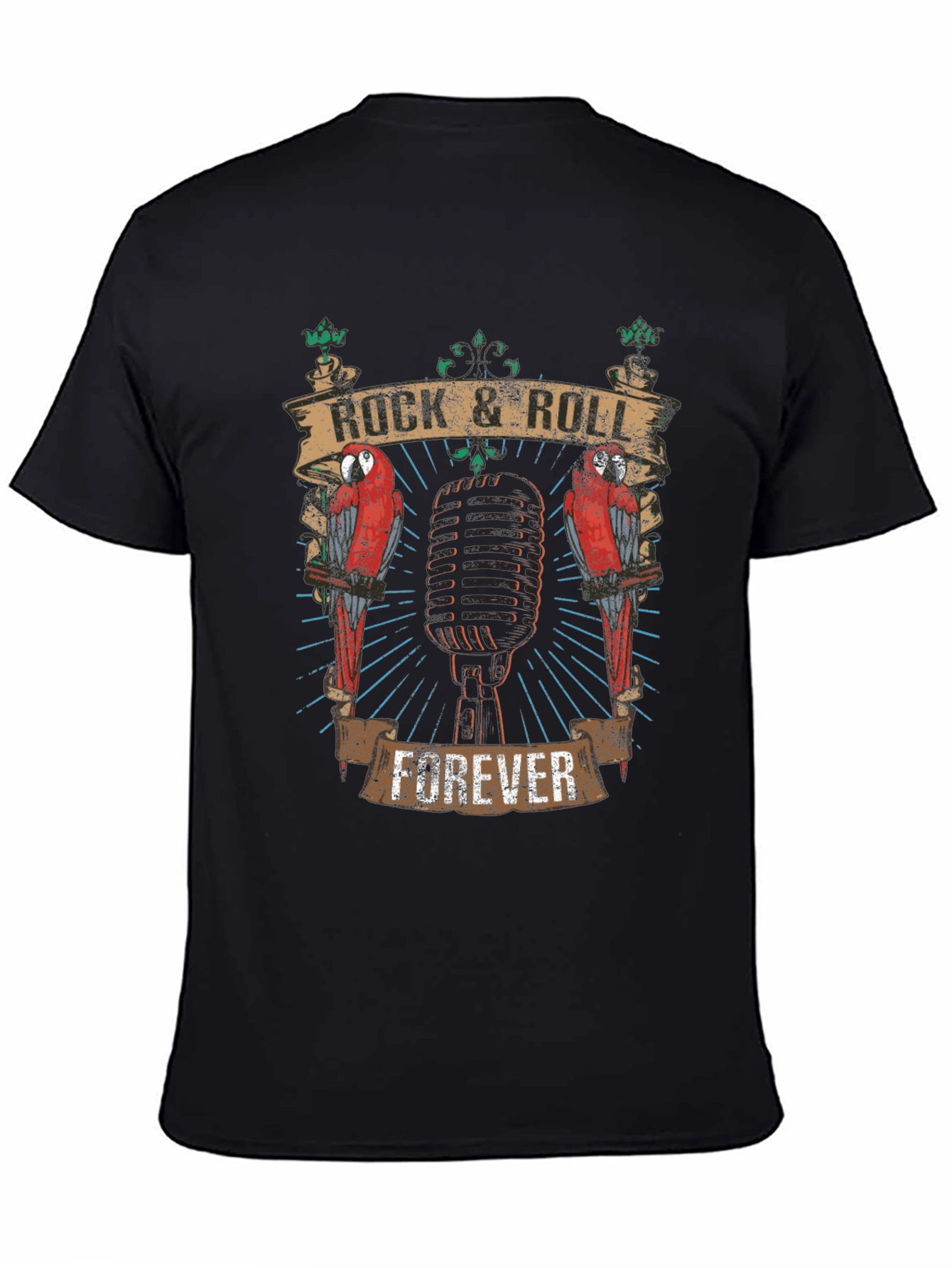 Rock & Roll Forever Graphic T-Shirt - Black