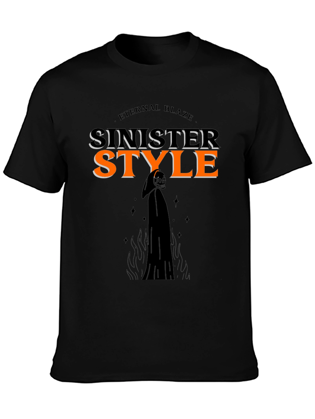 Sinister Style Black Graphic Tee - Eternal Blaze