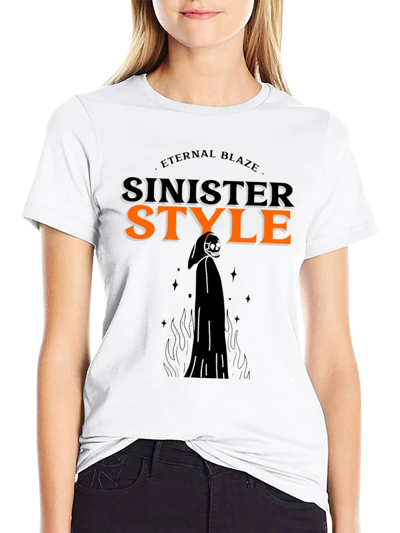 Sinister Style Black Graphic Tee - Eternal Blaze