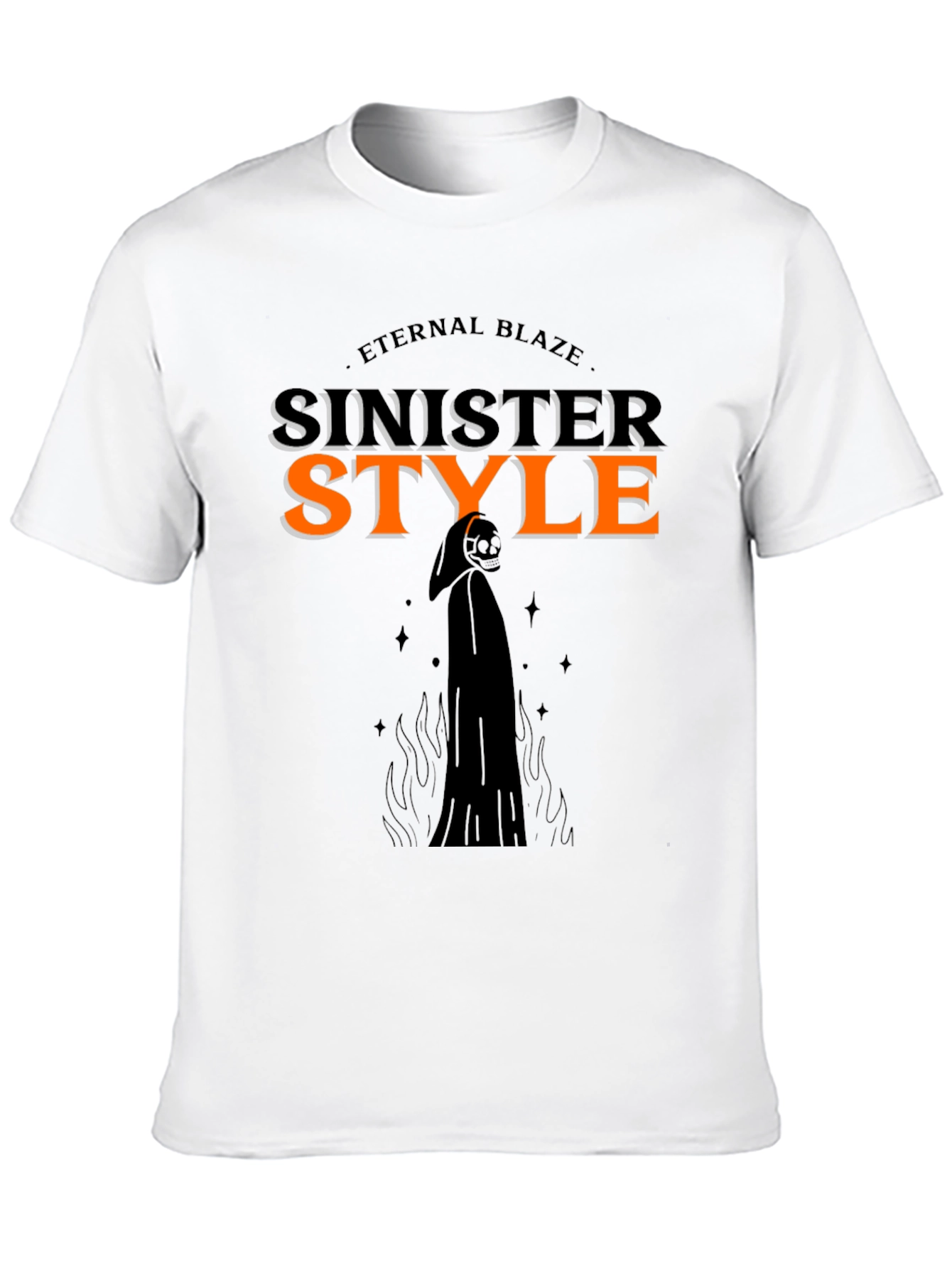 Sinister Style Black Graphic Tee - Eternal Blaze