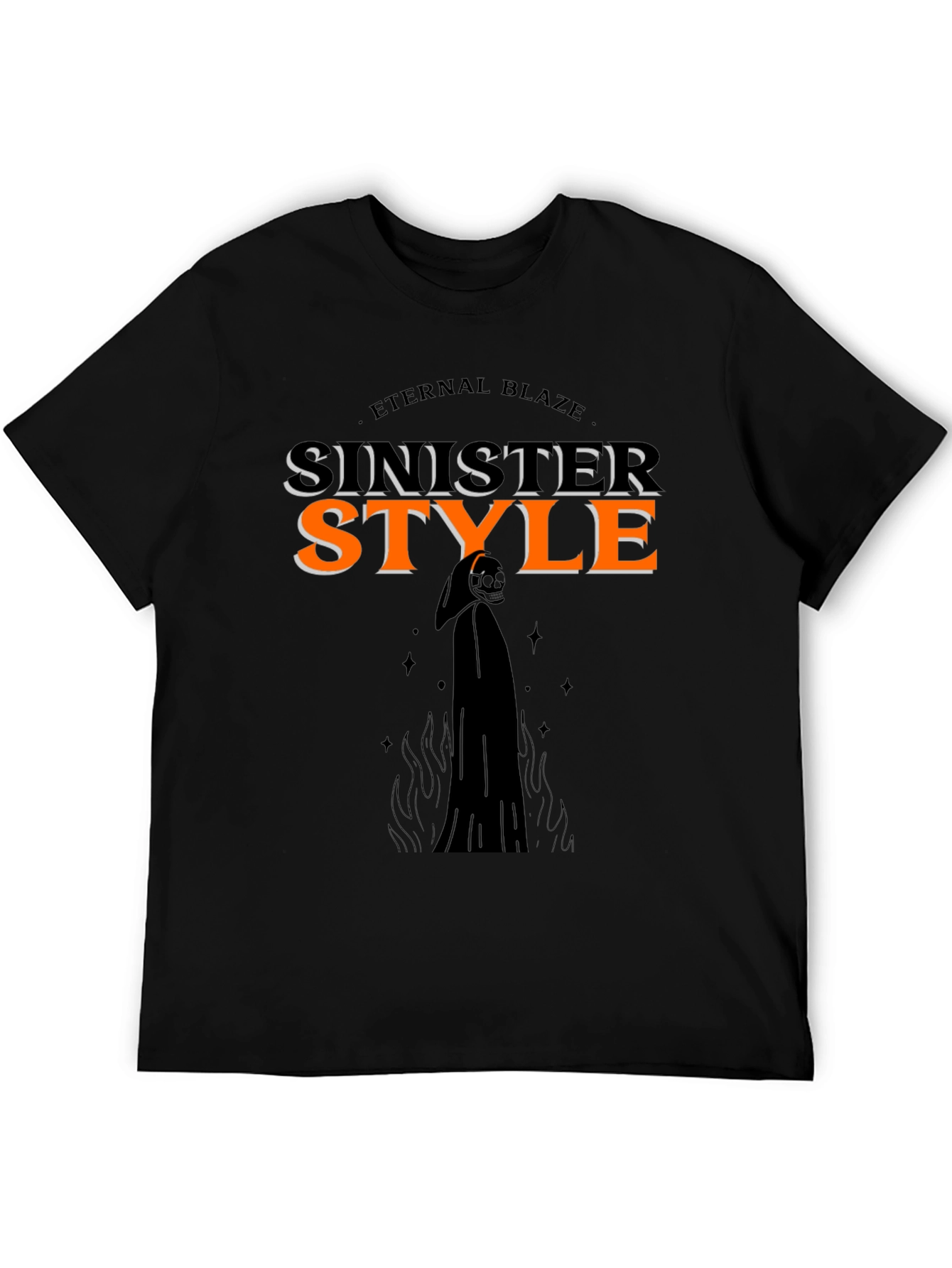 Sinister Style Black Graphic Tee - Eternal Blaze