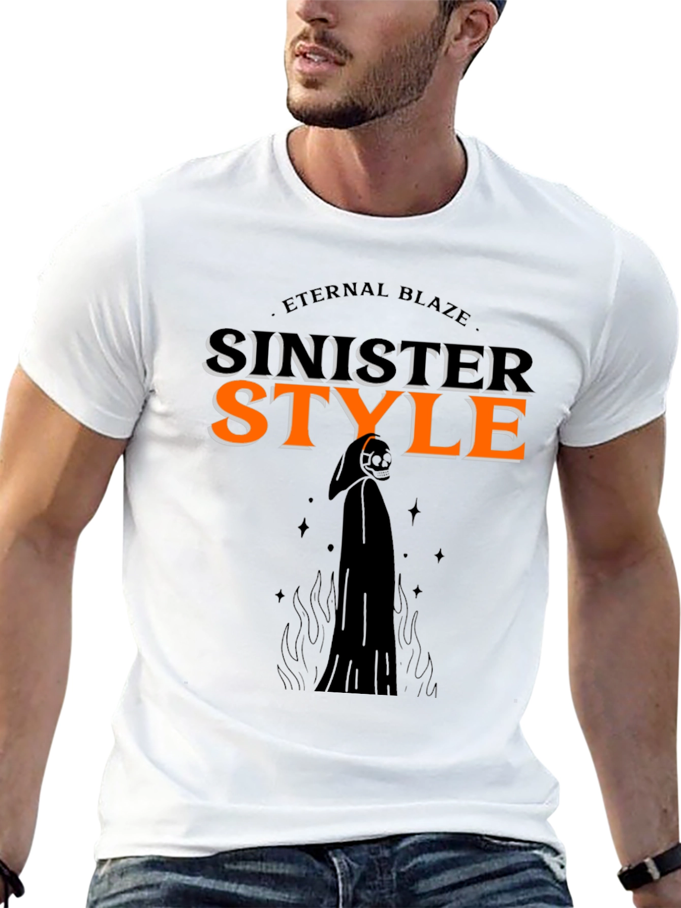 Sinister Style Black Graphic Tee - Eternal Blaze
