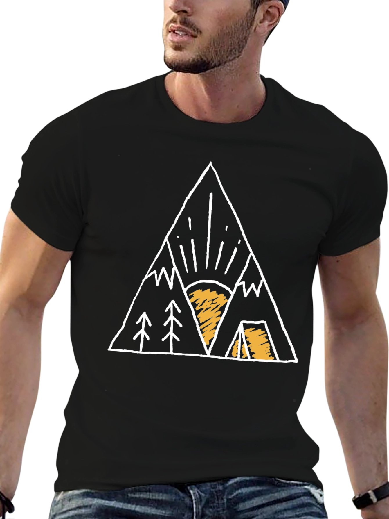 Mountain Adventure Graphic Tee - Black