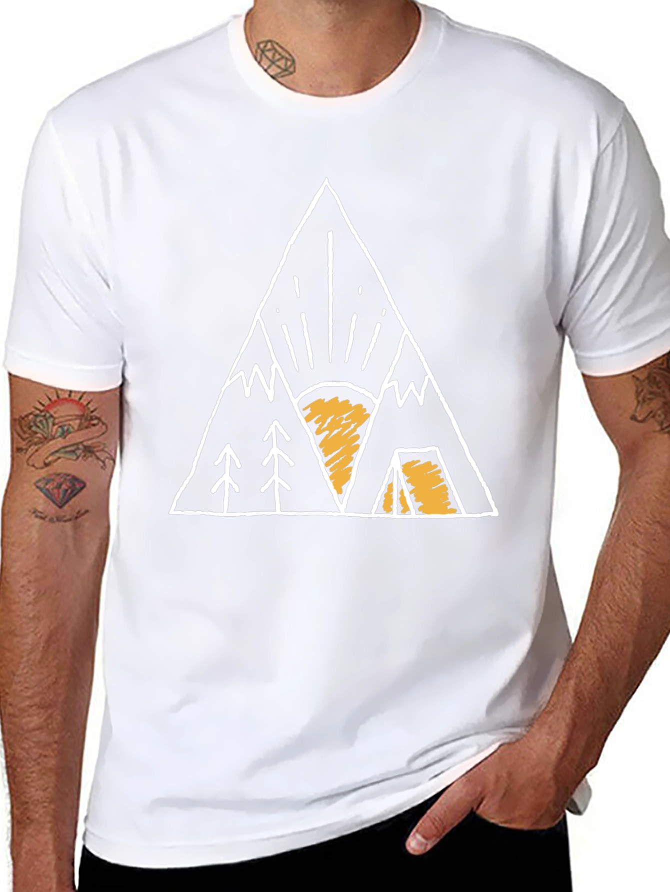 Mountain Adventure Graphic Tee - Black