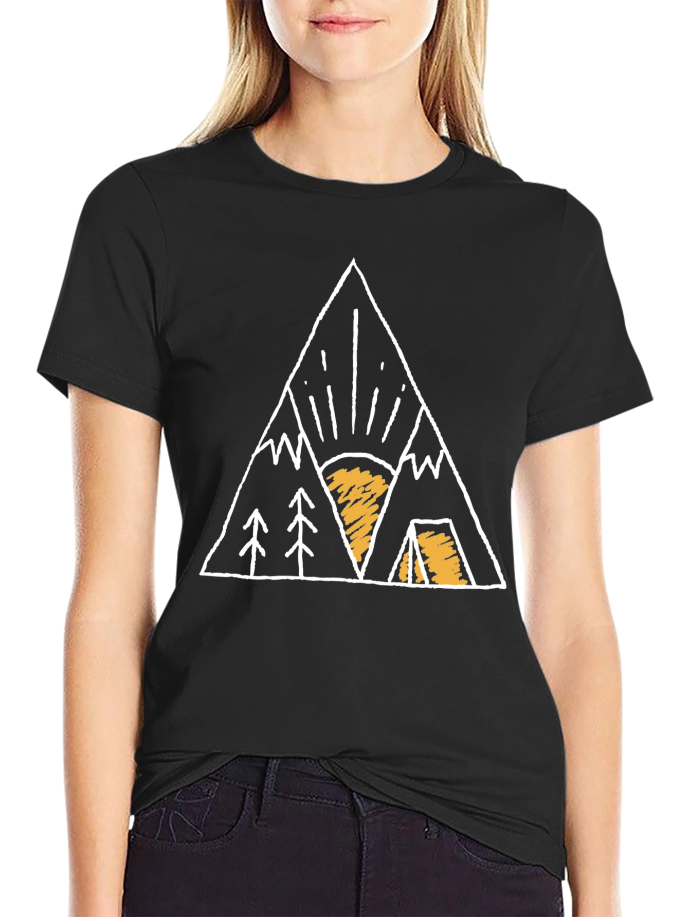 Mountain Adventure Graphic Tee - Black