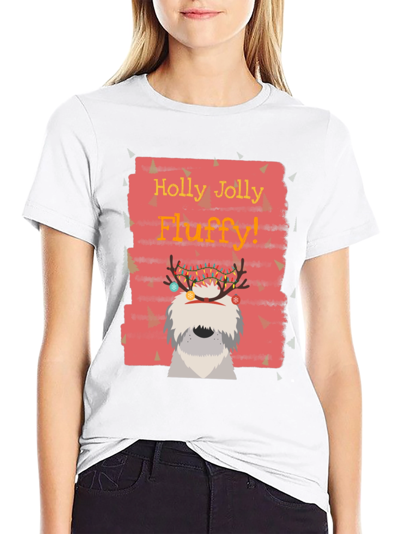 Festive Fluffy Dog Christmas T-Shirt