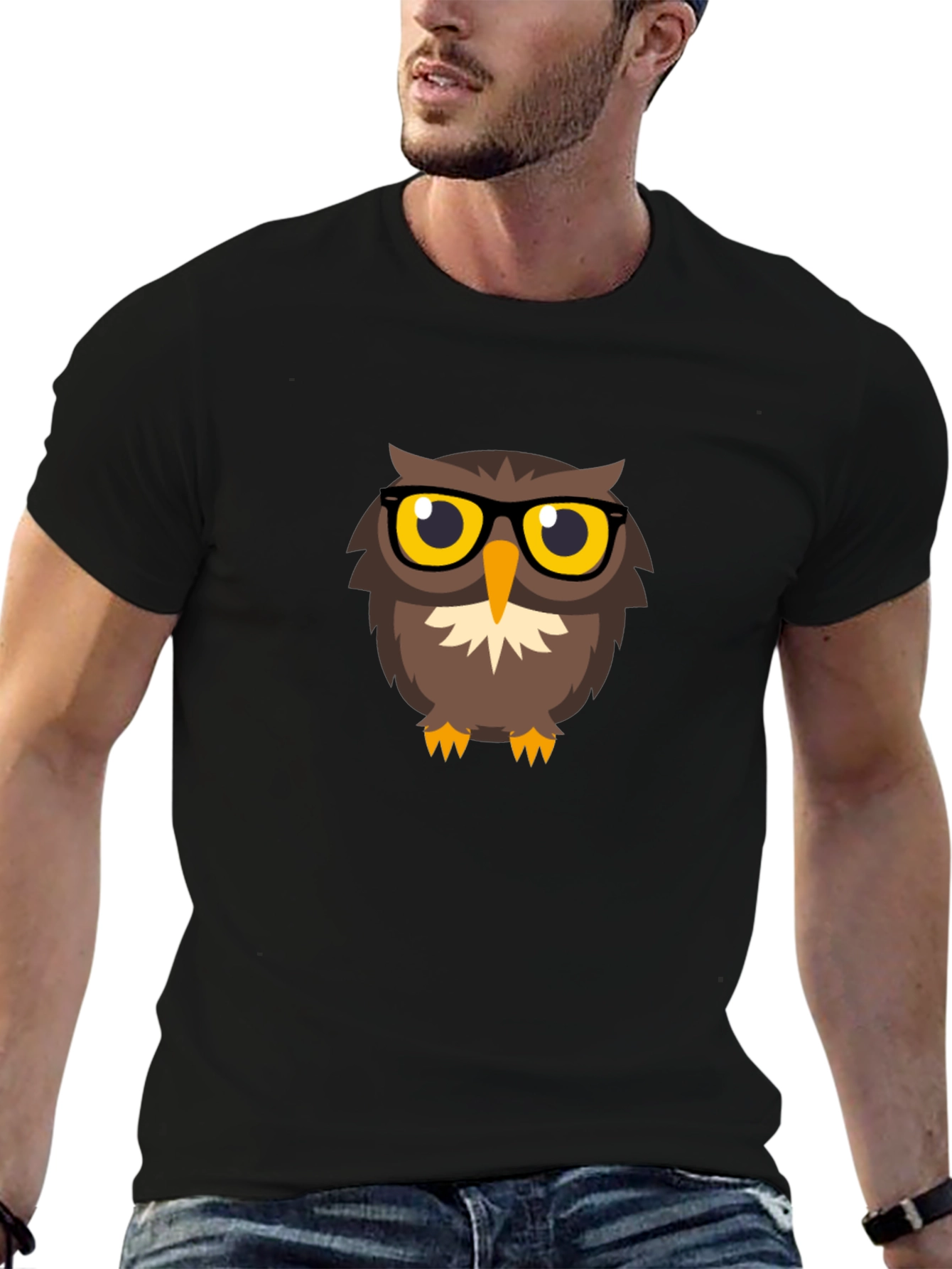 Owl with Glasses Graphic Tee