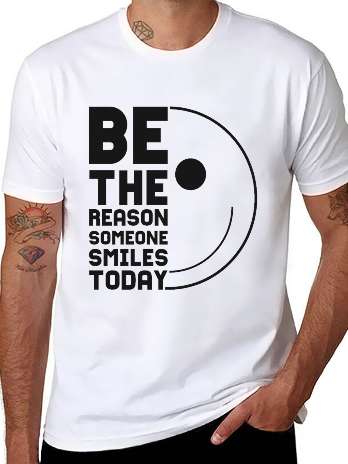 Black T-Shirt - The Reason Someone Smiles Today