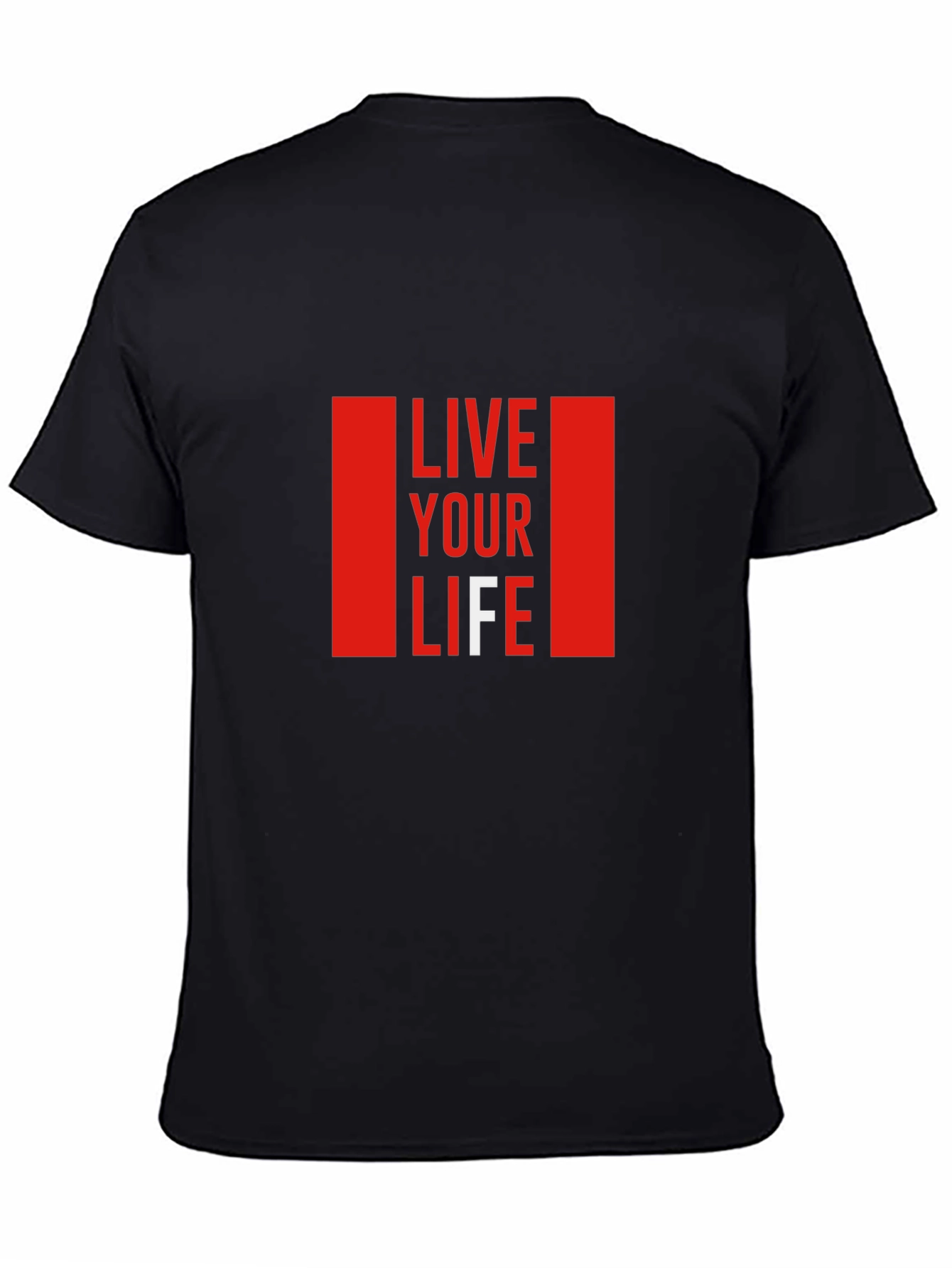 Live Your Life Graphic T-Shirt - Black