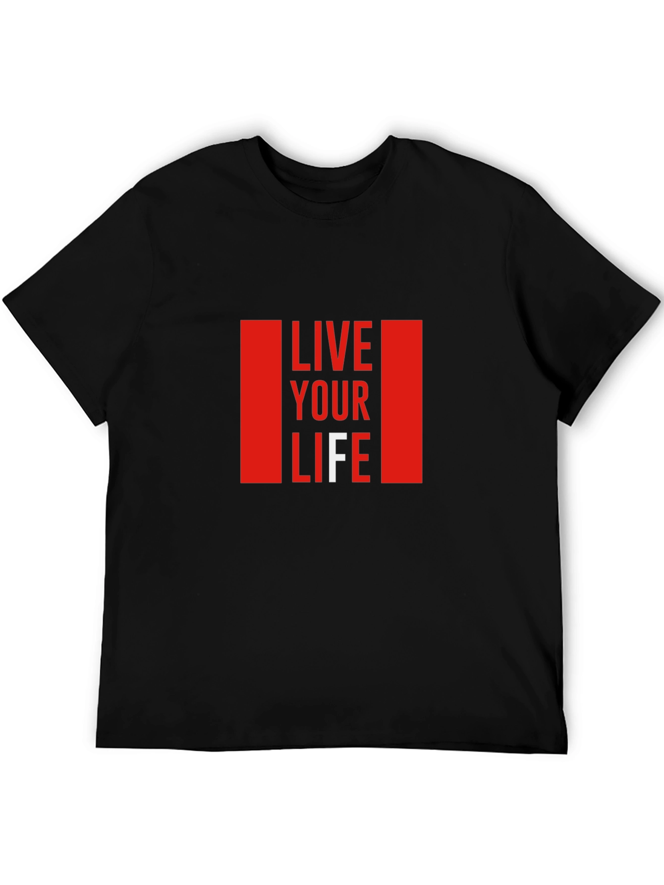 Live Your Life Graphic T-Shirt - Black