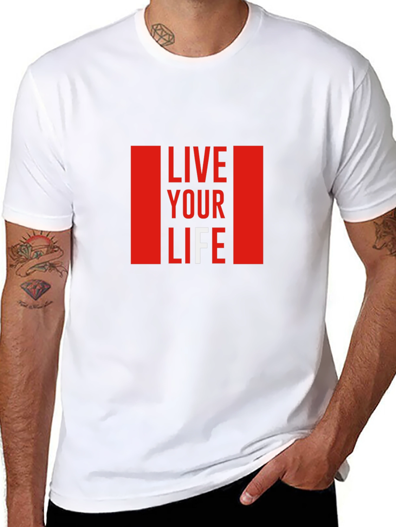 Live Your Life Graphic T-Shirt - Black