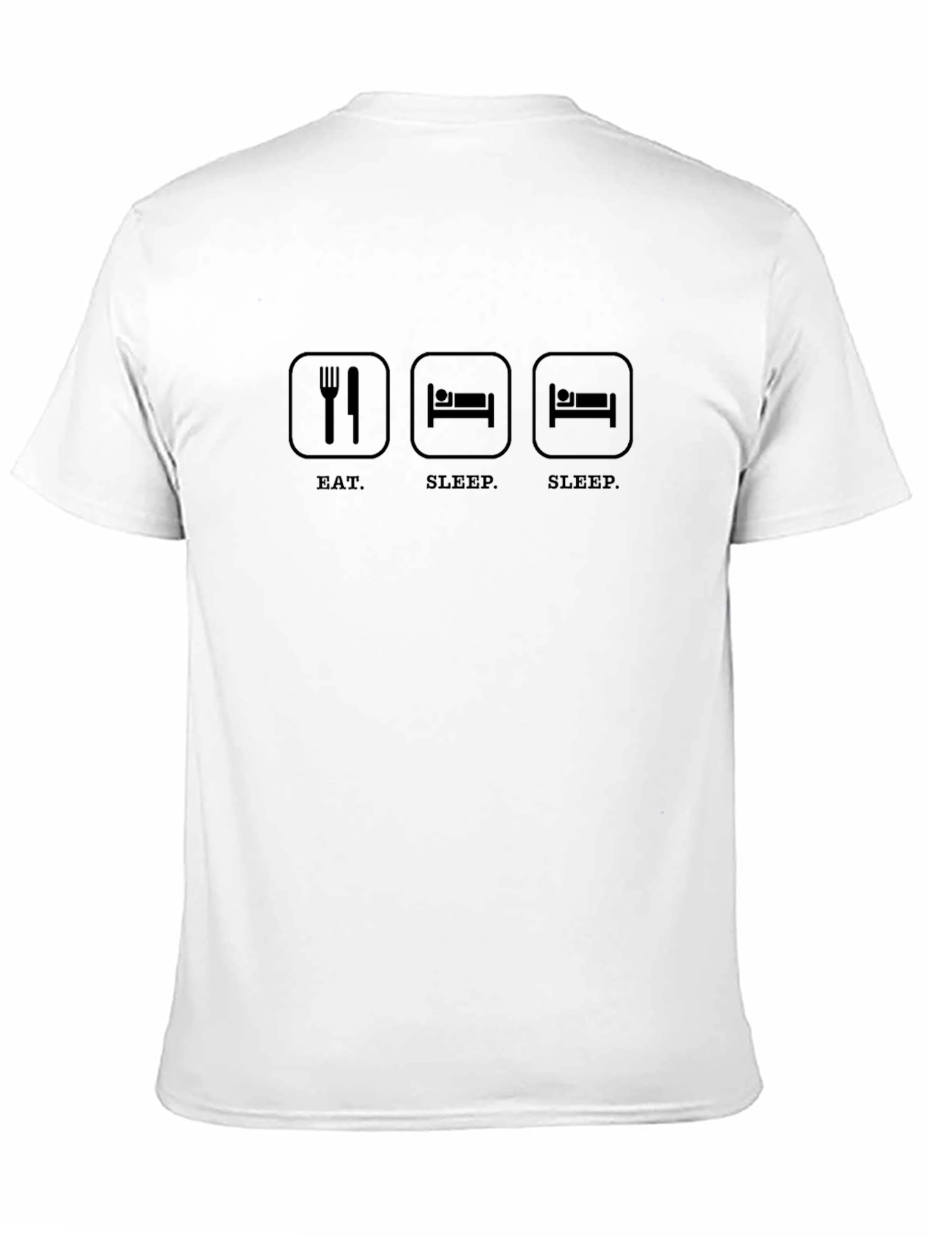 Eat Sleep Repeat Funny Black Graphic Tee