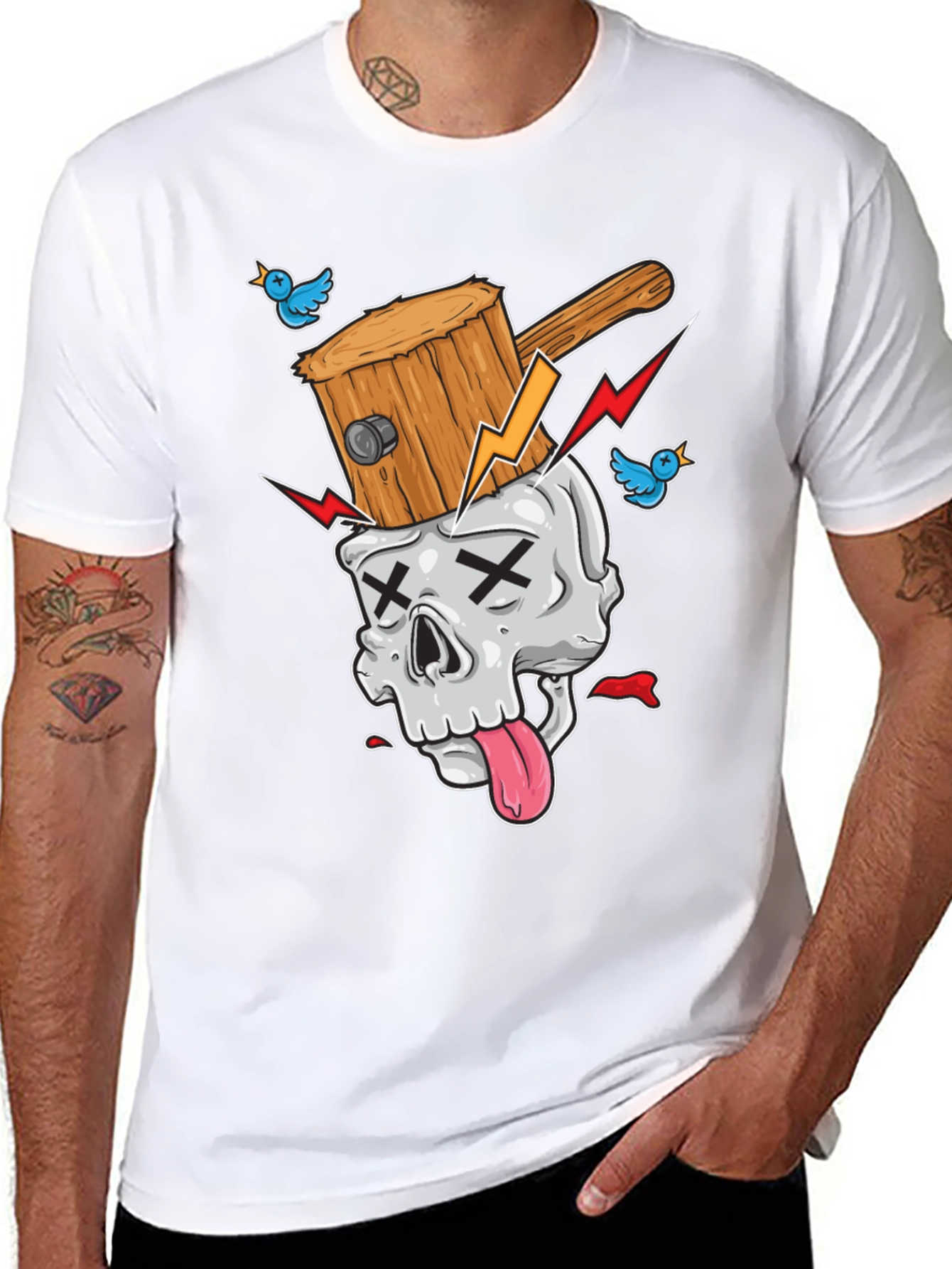 Skull Hammer T-Shirt - Unique Graphic Tee