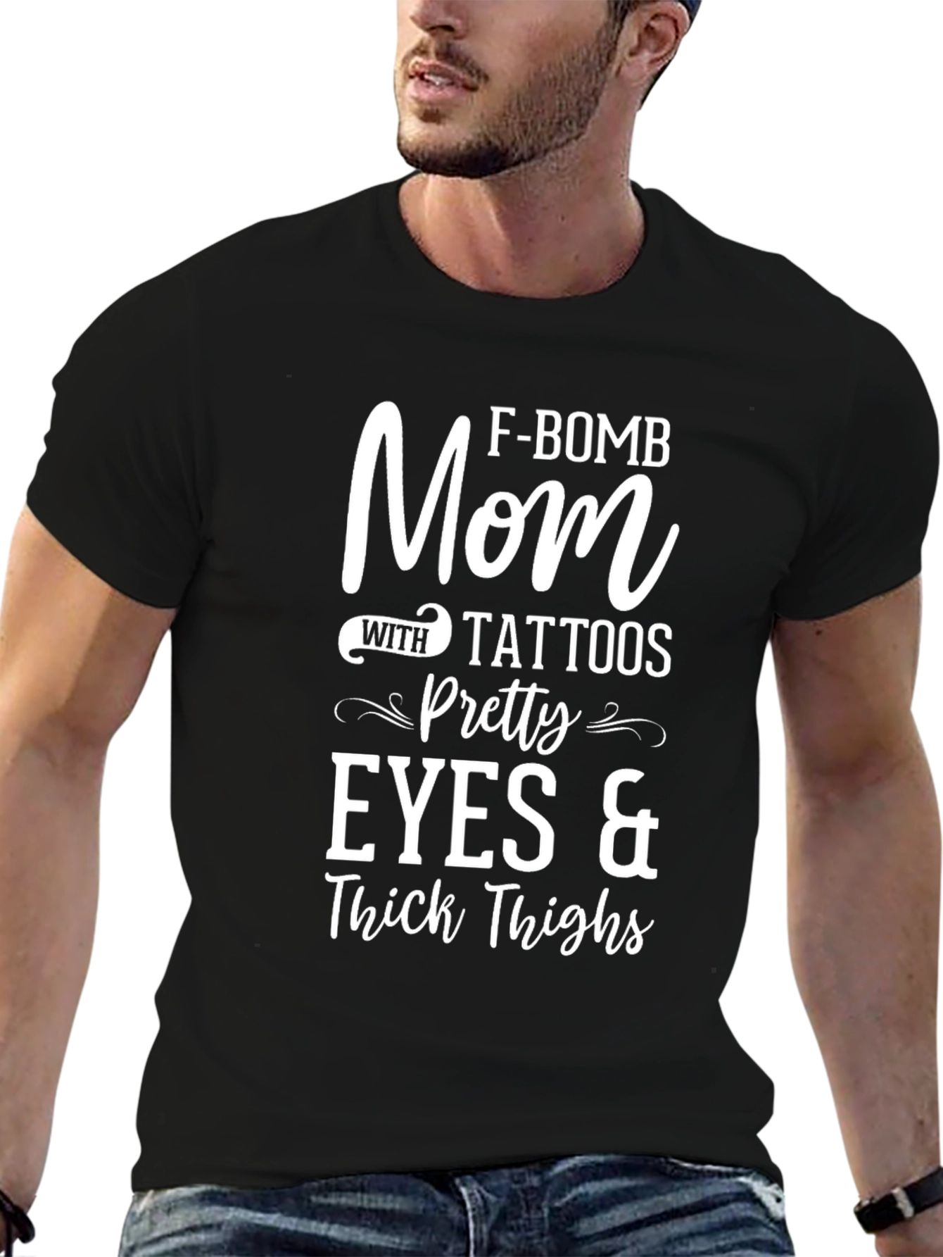 F-Bomb Mom with Tattoos Graphic T-Shirt
