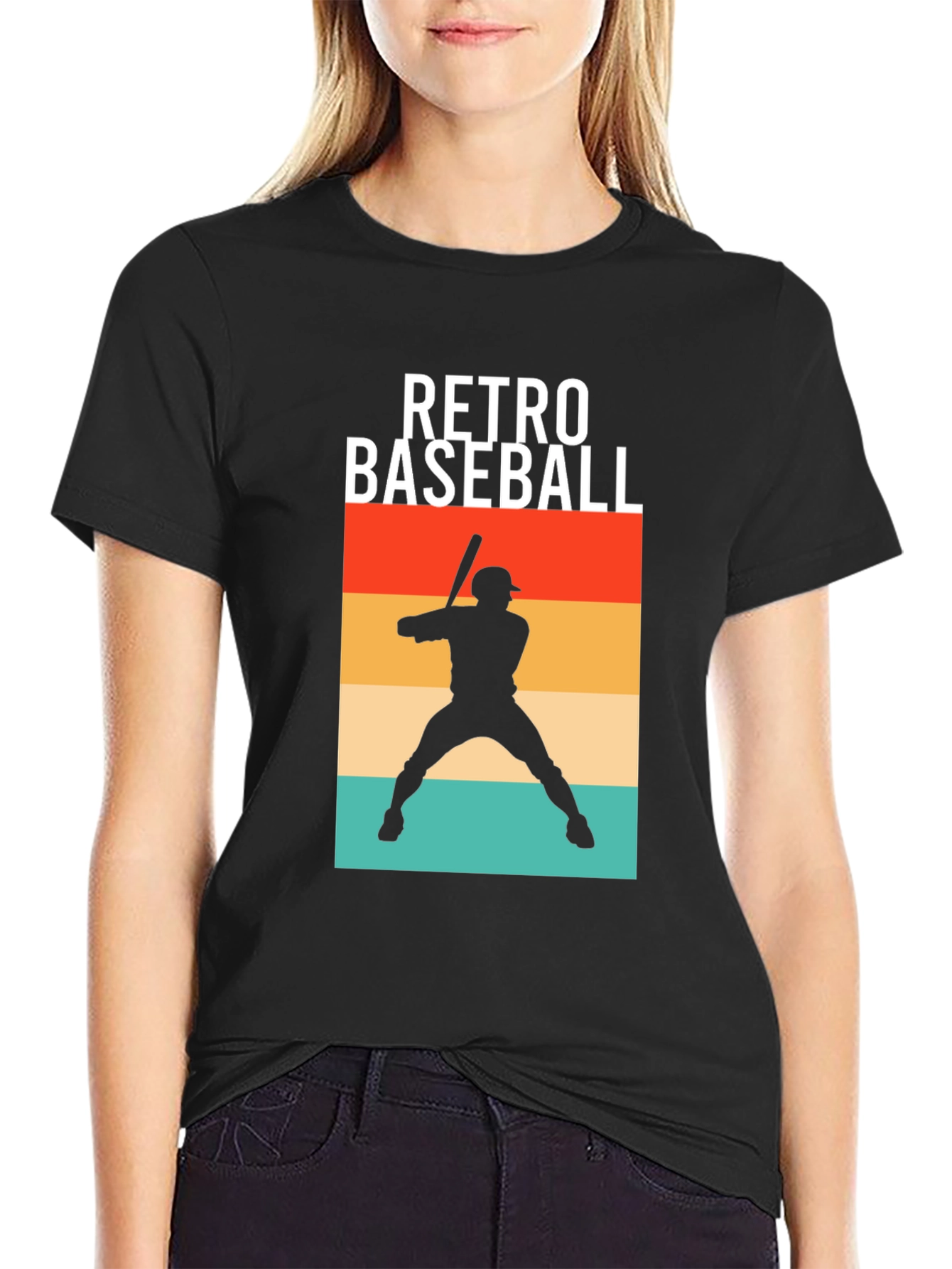 Retro Baseball Player Graphic Tee