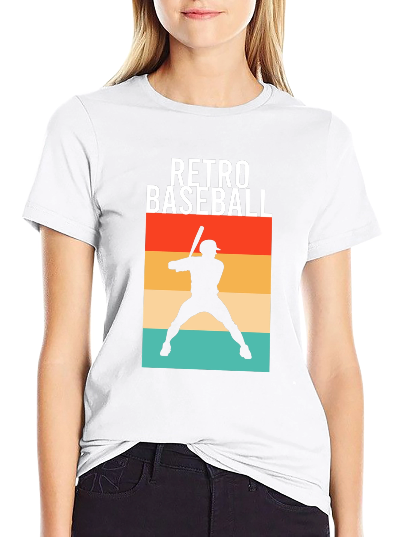 Retro Baseball Player Graphic Tee
