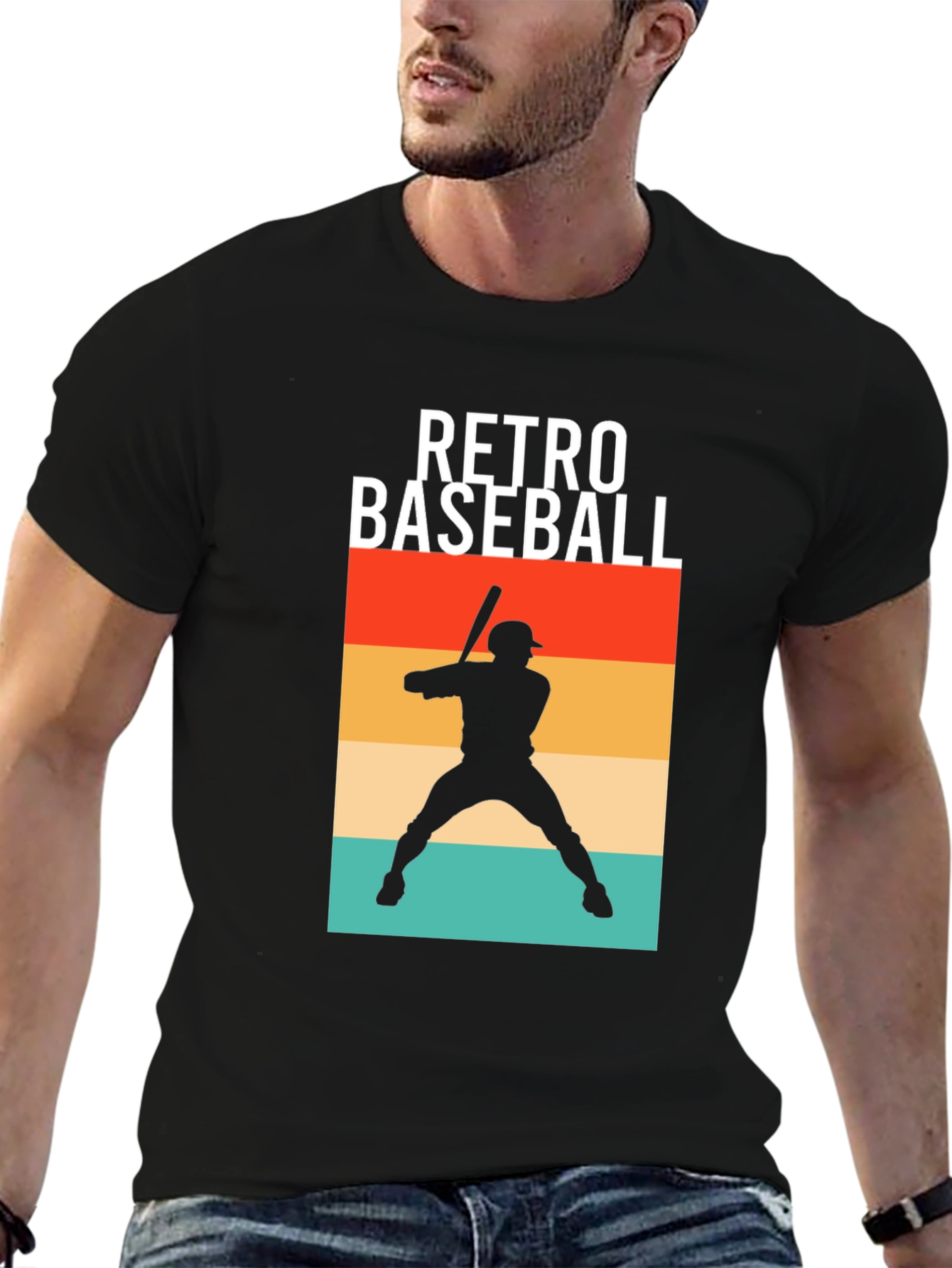 Retro Baseball Player Graphic Tee