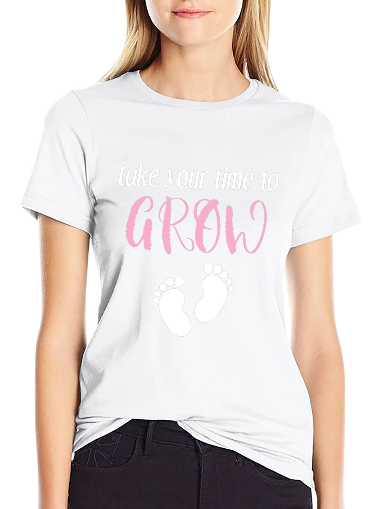 Take Your Time to Grow Baby Feet Graphic Tee
