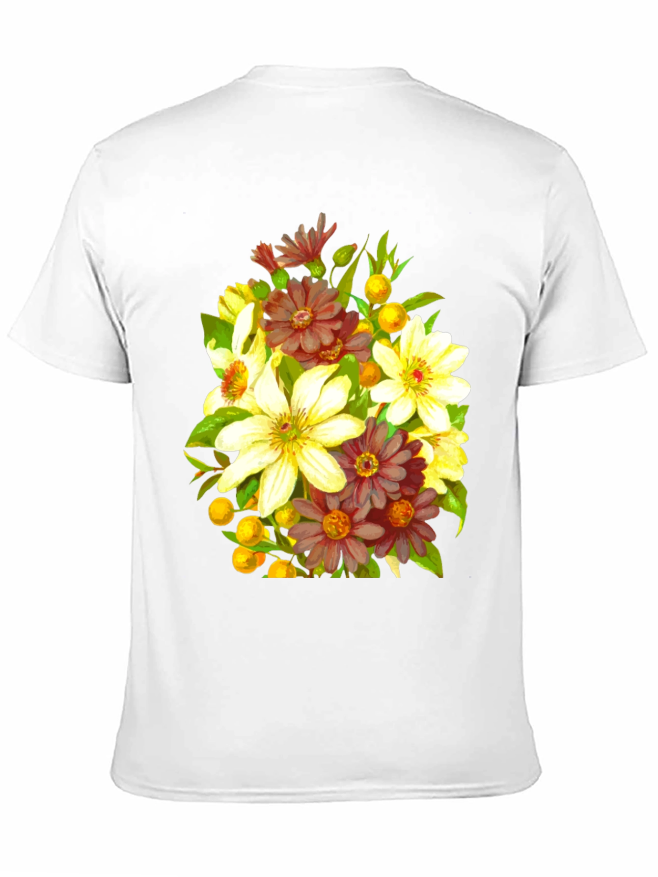 Floral Bouquet Graphic Black T-Shirt