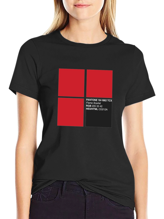 Flame Scarlet Color Palette Graphic Tee