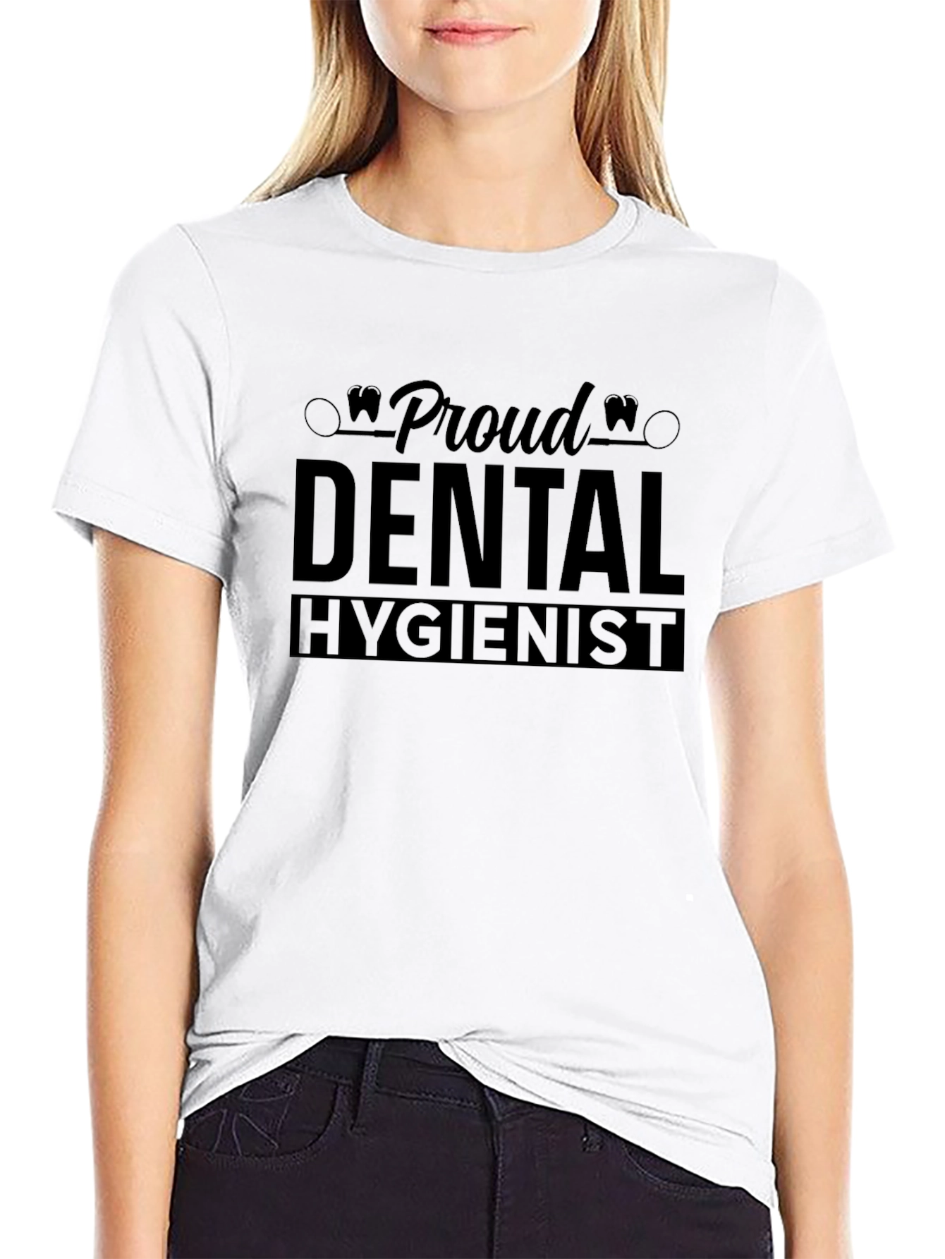 Proud Dental Hygienist Black T-Shirt