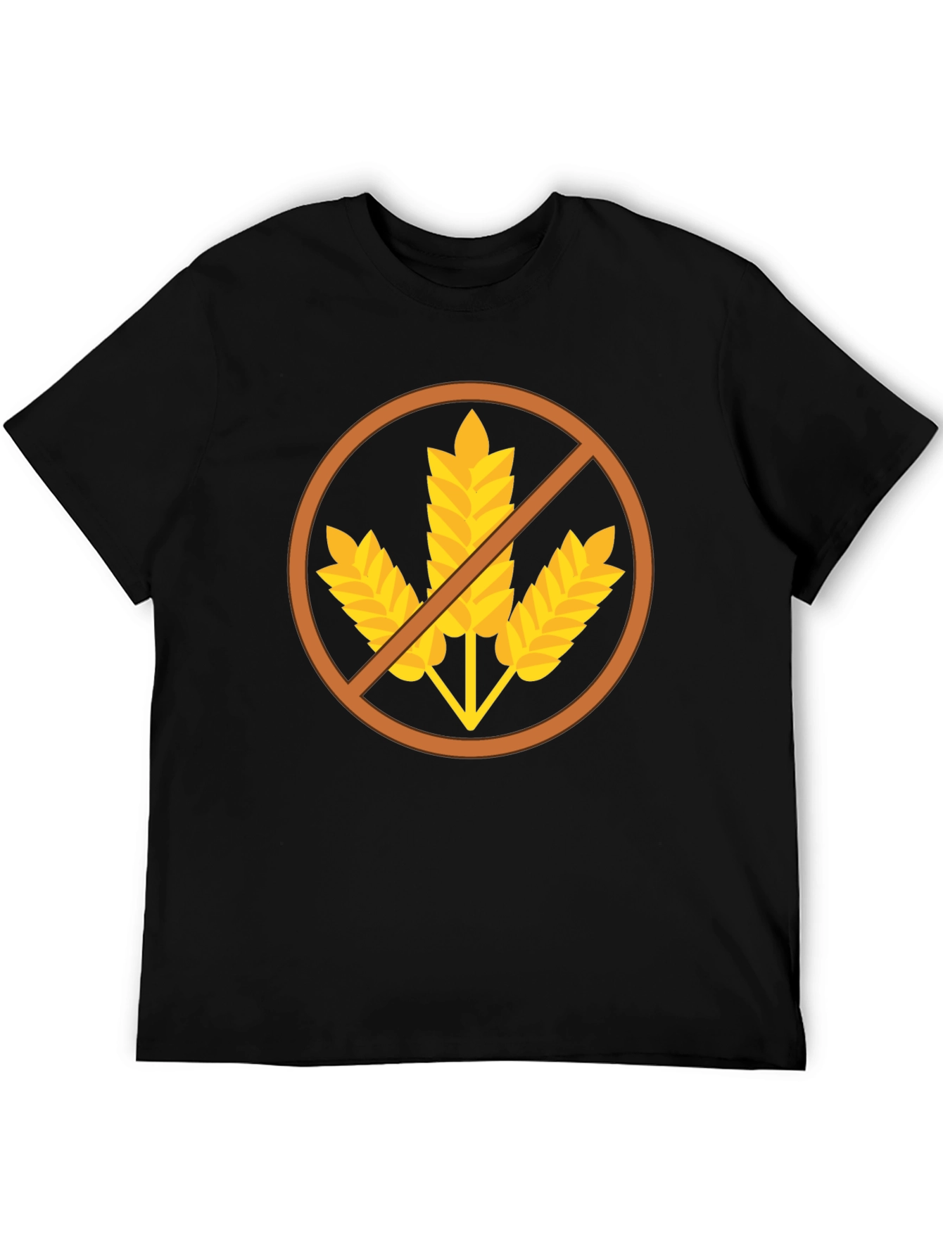 Gluten Free Symbol T-Shirt - Black Casual Tee