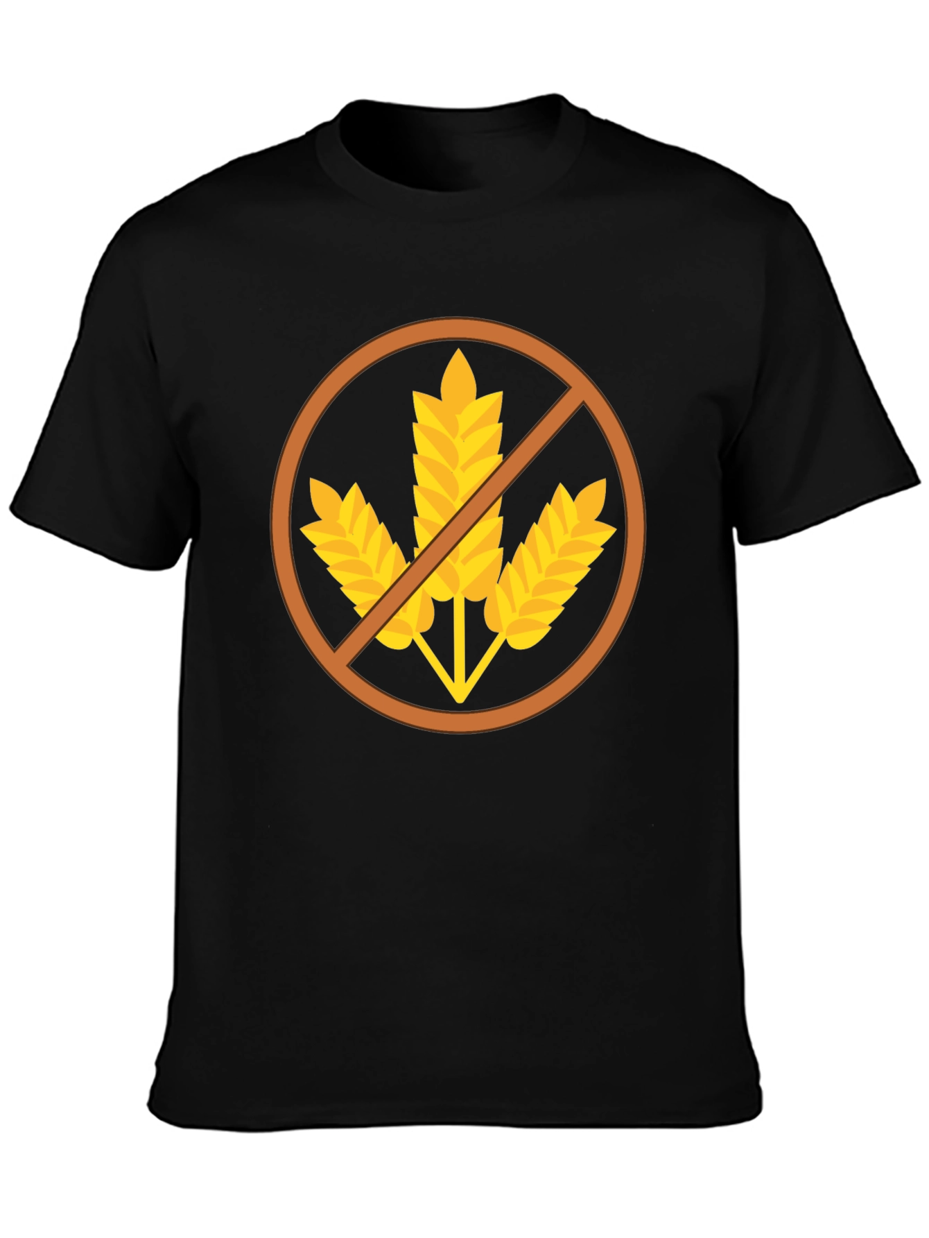 Gluten Free Symbol T-Shirt - Black Casual Tee