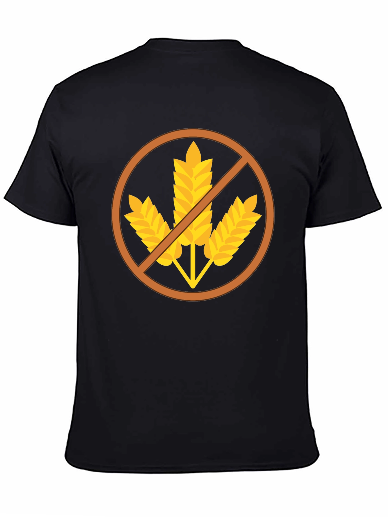 Gluten Free Symbol T-Shirt - Black Casual Tee