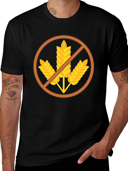 Gluten Free Symbol T-Shirt - Black Casual Tee