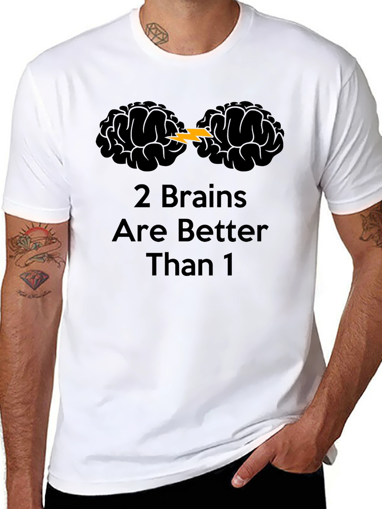2 Brains Are Better Than 1 Graphic T-Shirt