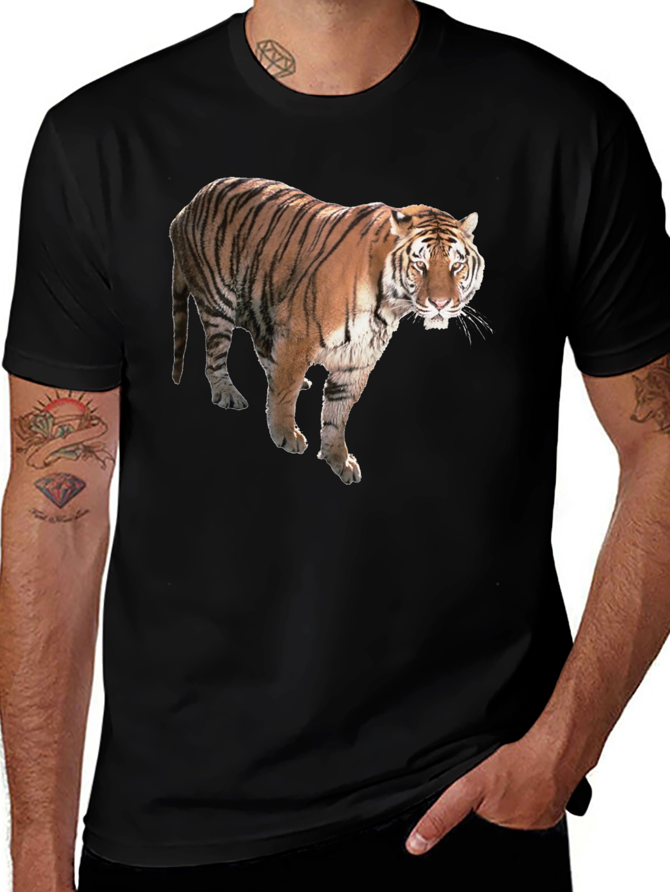 Tiger Graphic Black T-Shirt