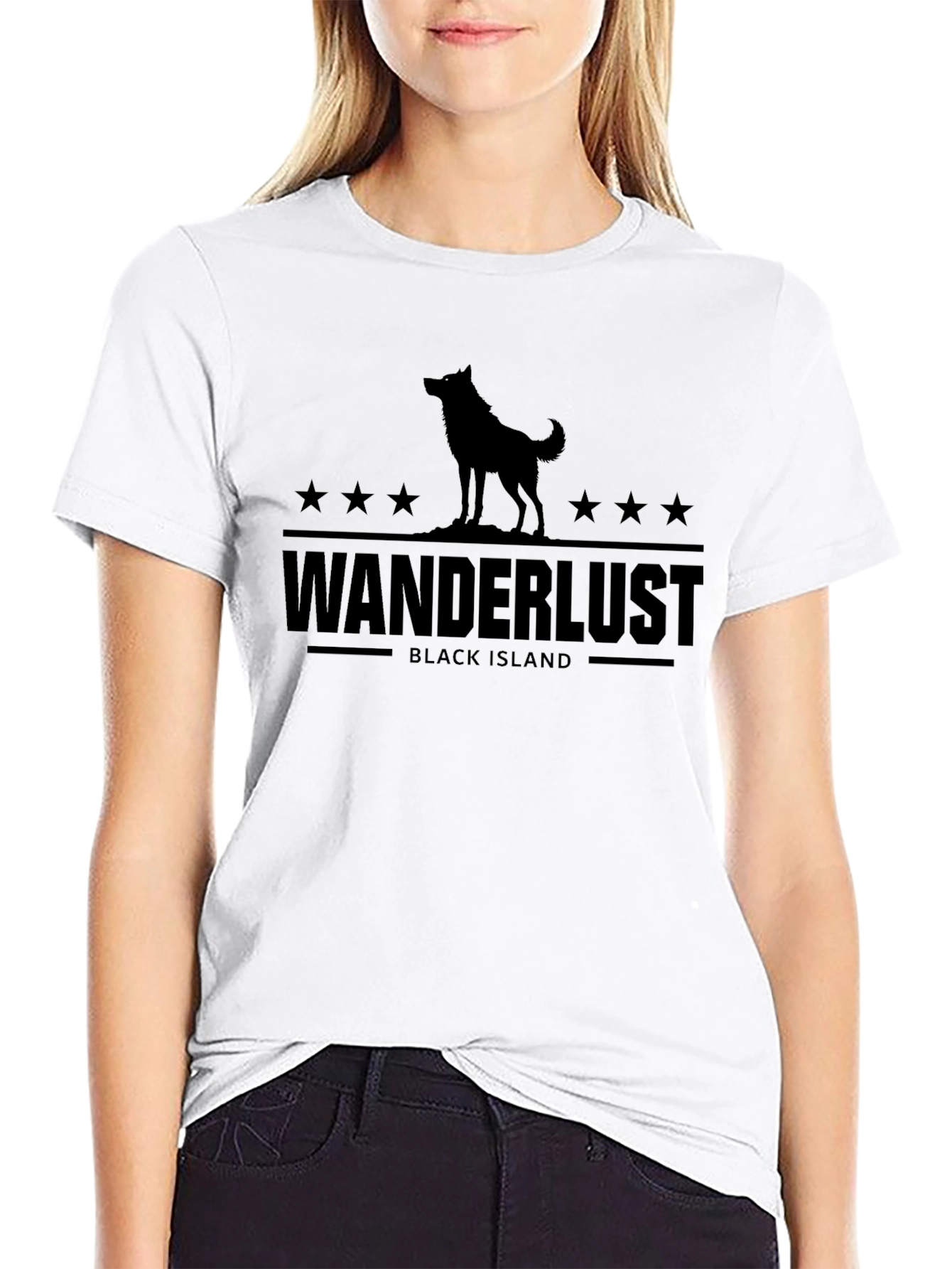 Wanderlust Black Island Graphic Tee - Unisex