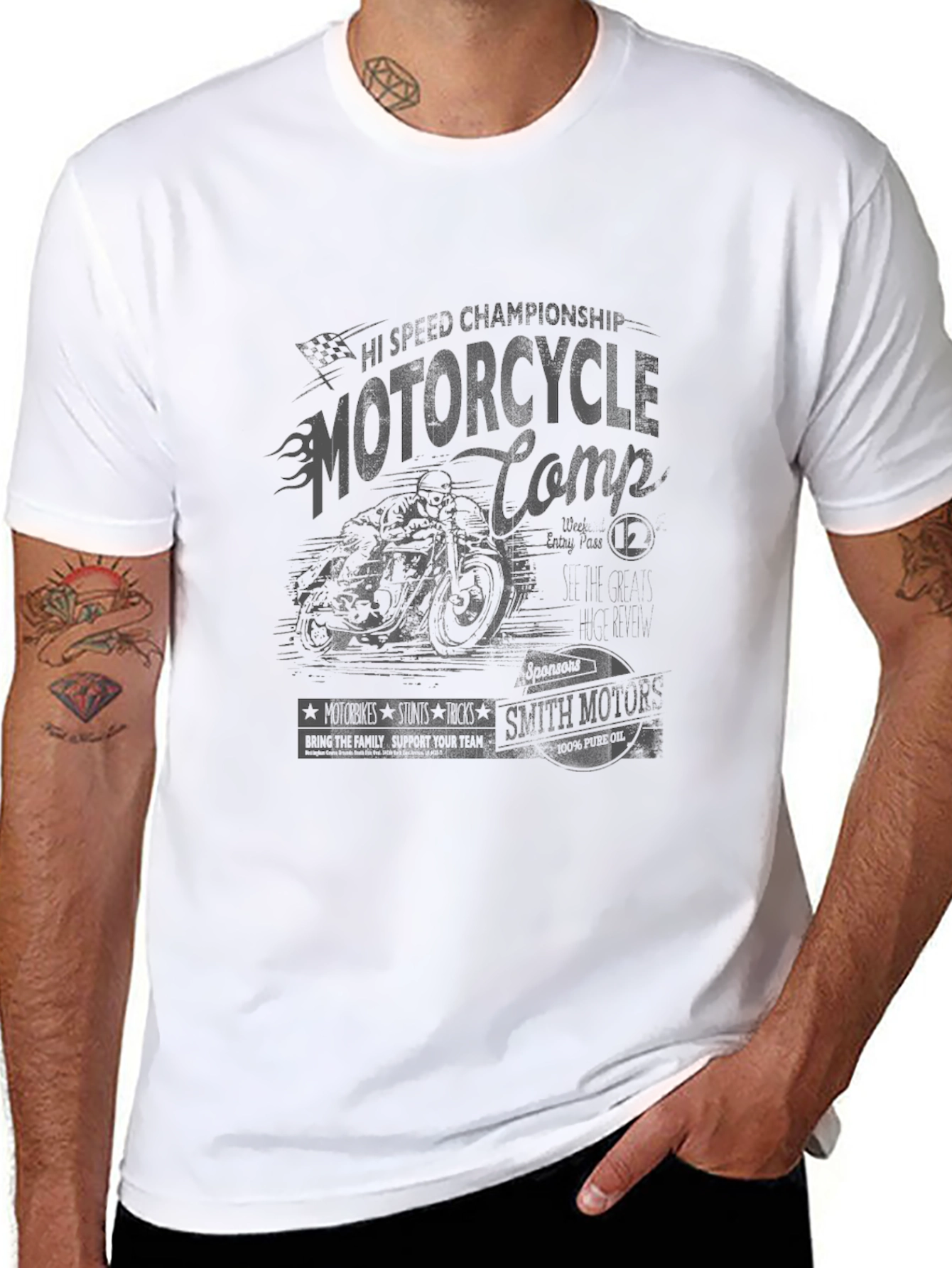 Black Graphic Print Casual T-Shirt