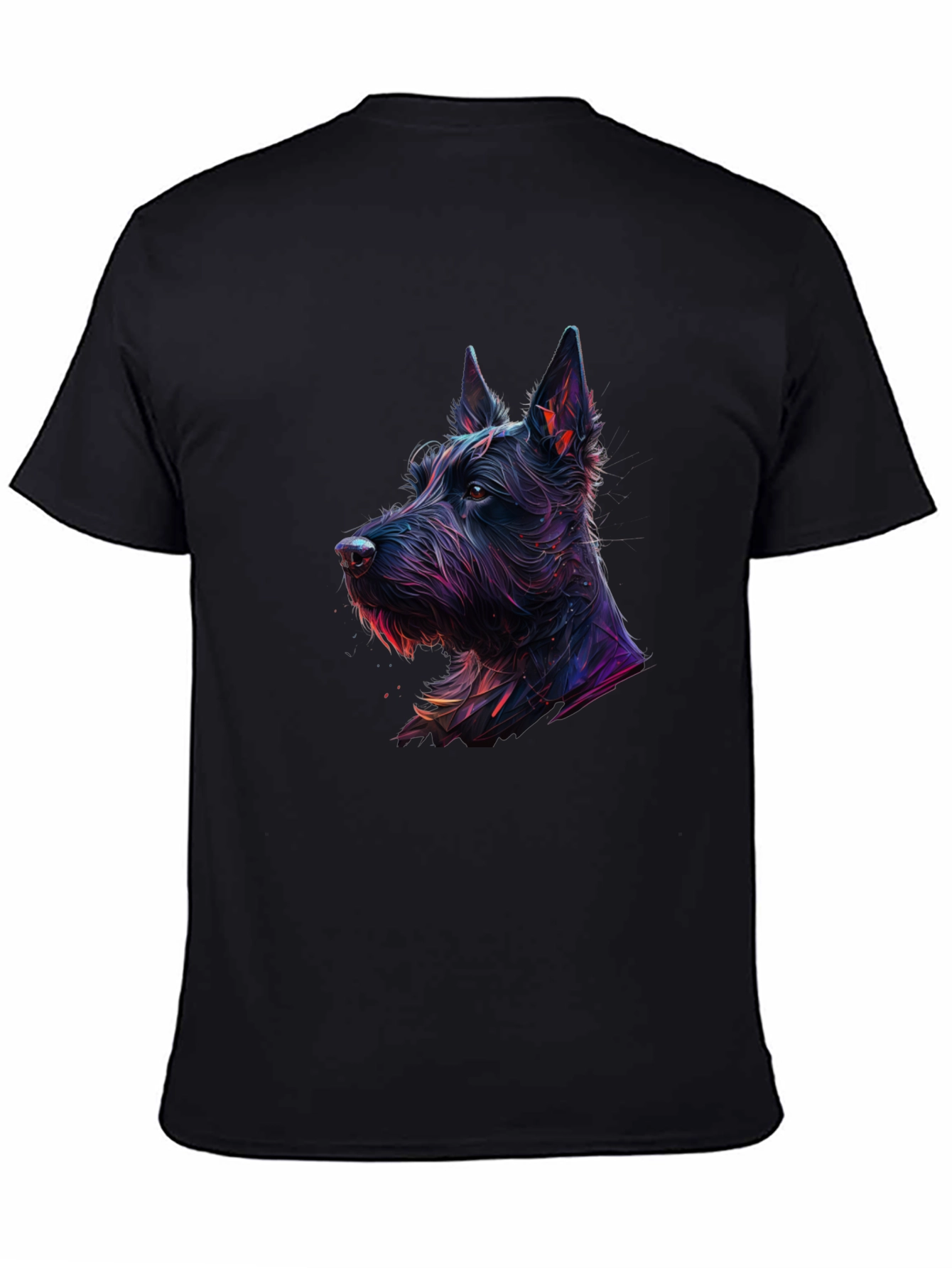 Scottish Terrier Dog Graphic Print Black T-Shirt