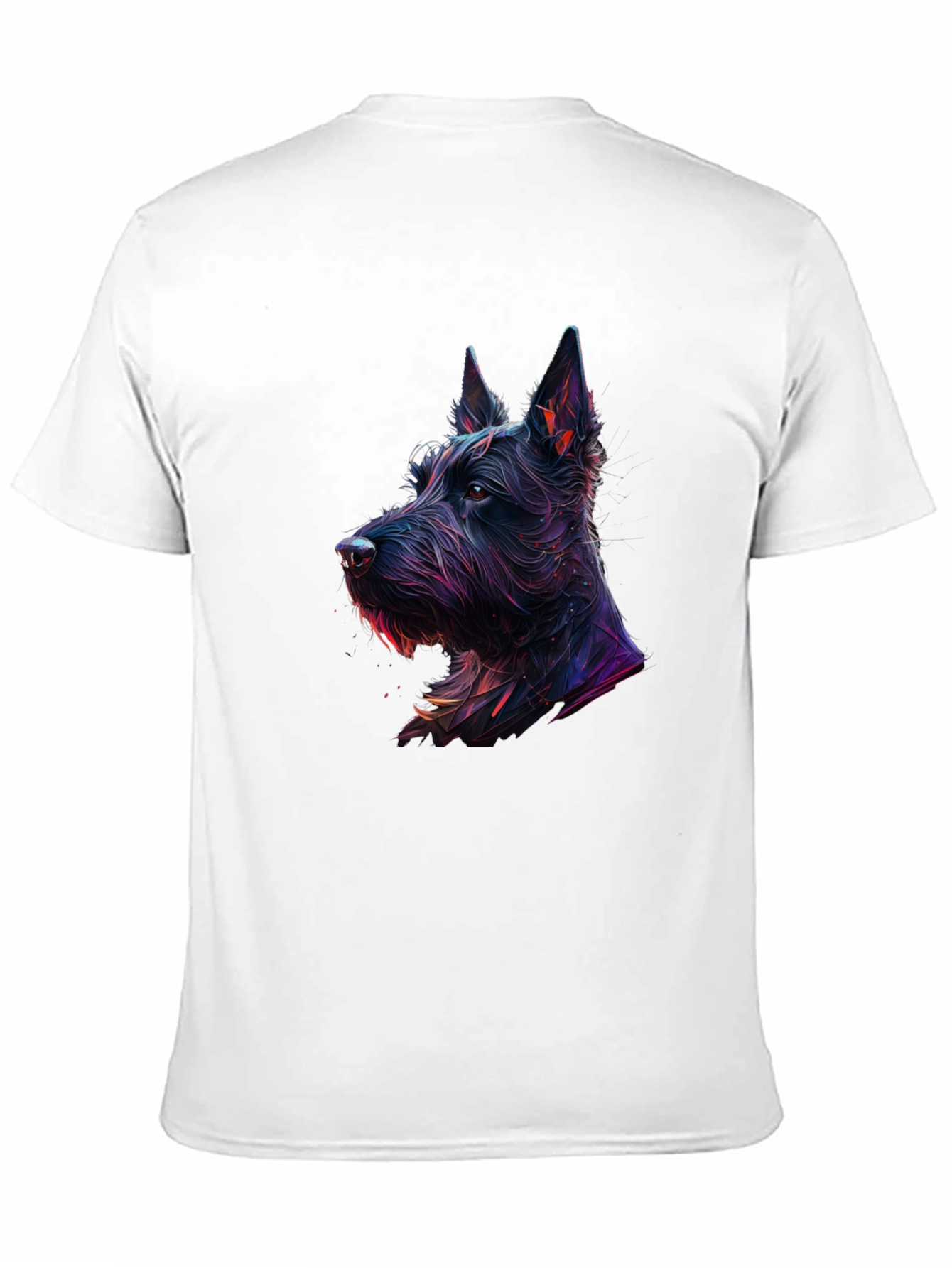 Scottish Terrier Dog Graphic Print Black T-Shirt