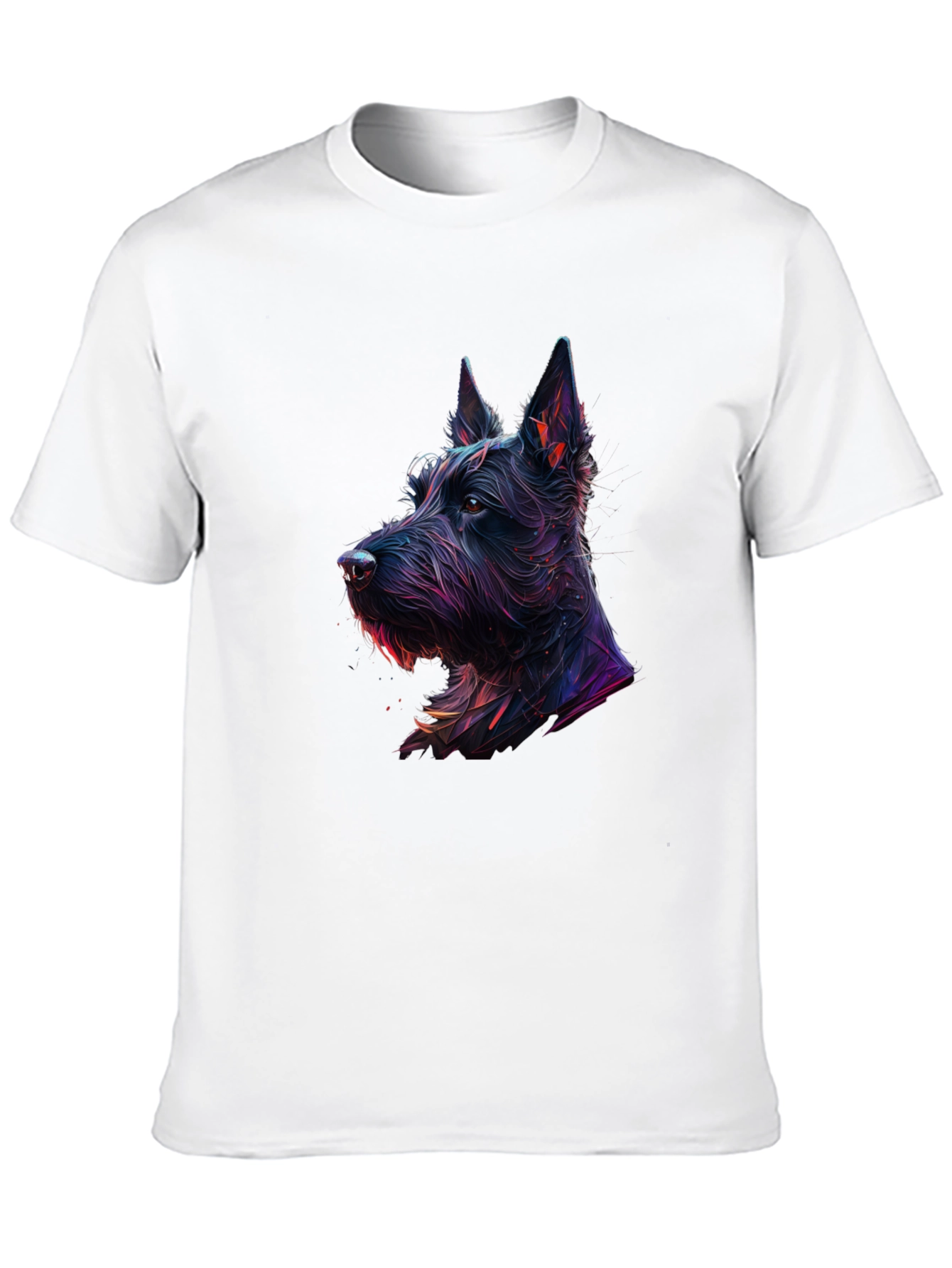 Scottish Terrier Dog Graphic Print Black T-Shirt