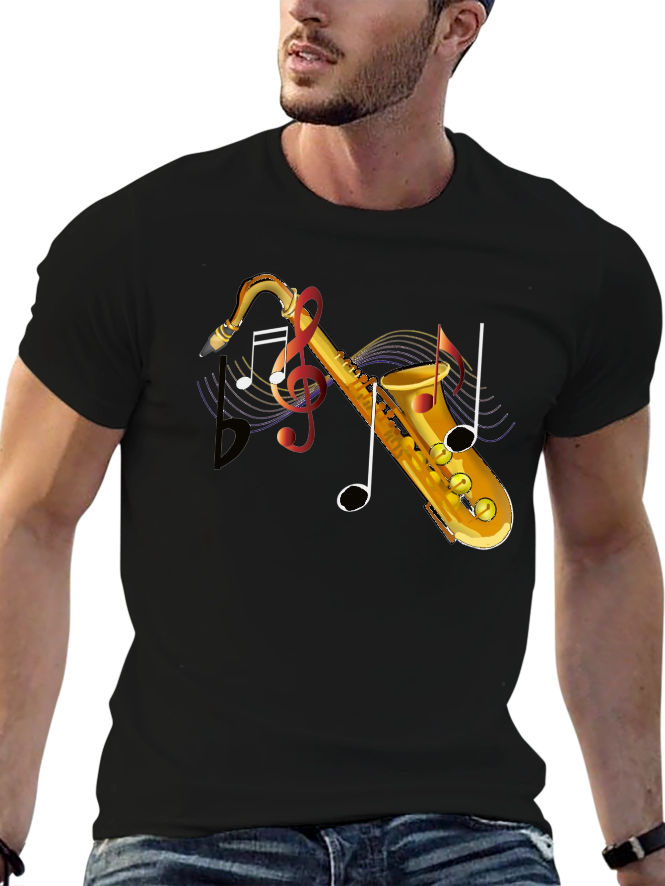 Saxophone Music Graphic T-Shirt