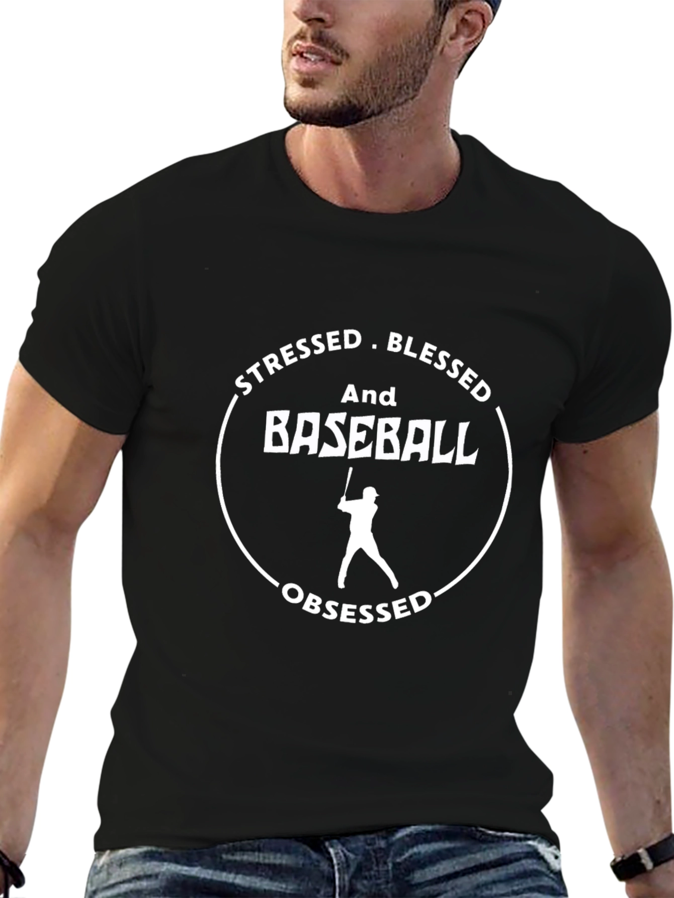 Stressed Blessed Baseball Obsessed T-Shirt