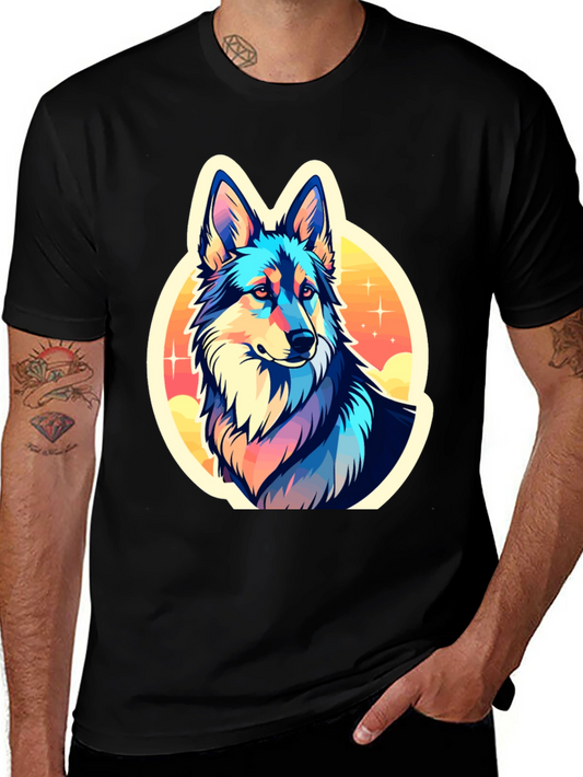 Vibrant Wolf Graphic Tee - Stylish Unisex Shirt