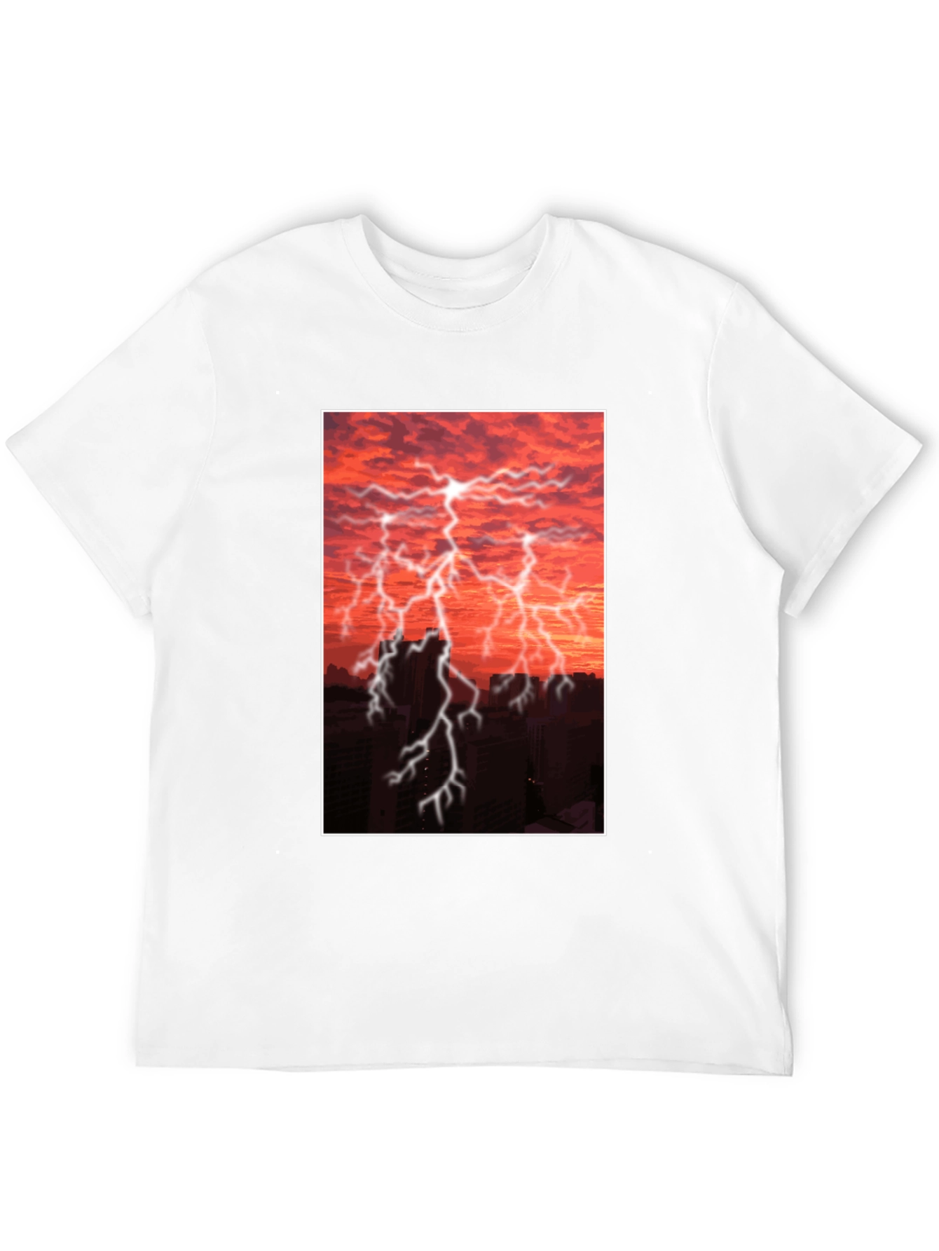Lightning Storm Graphic Tee - Black