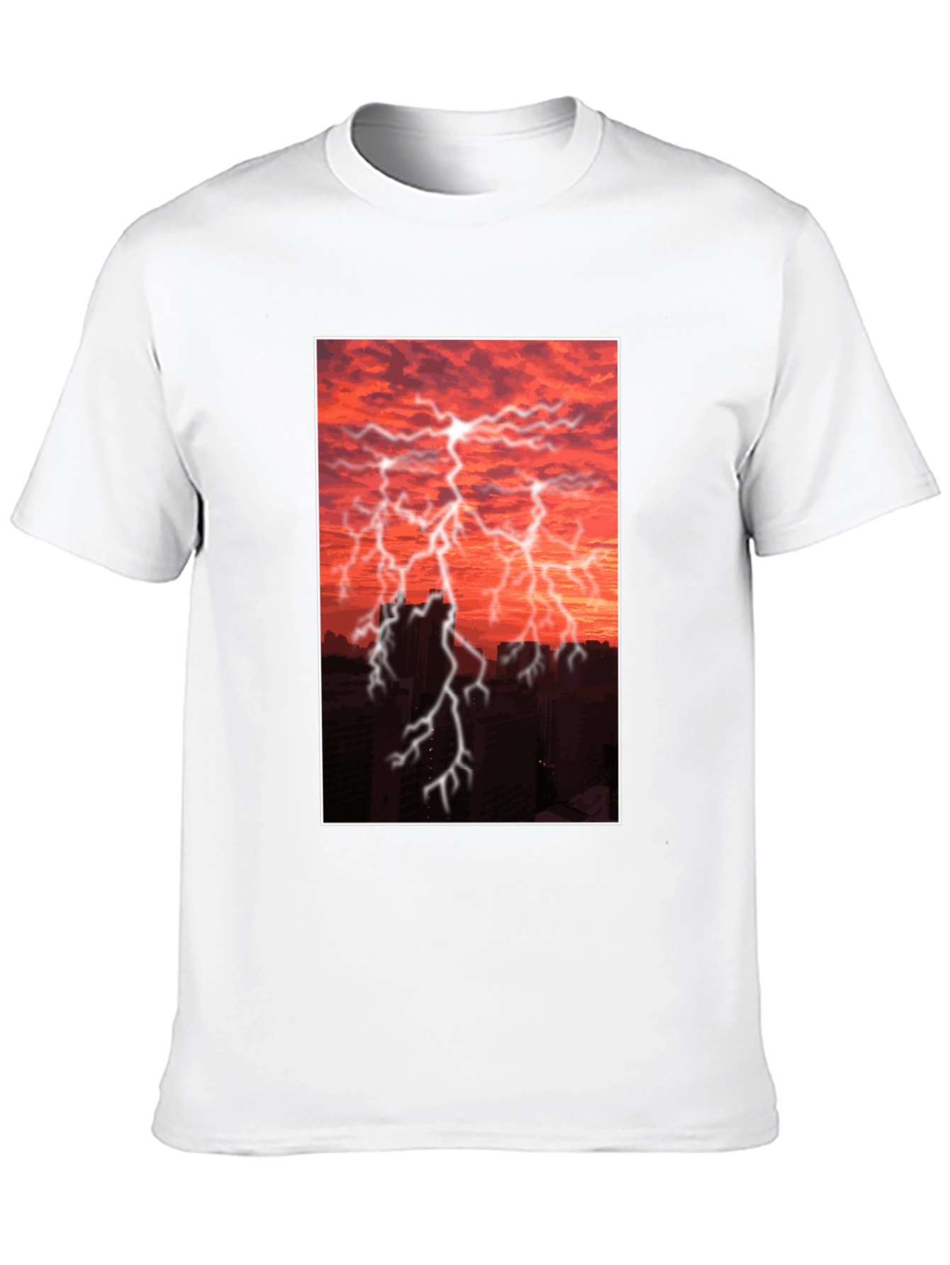Lightning Storm Graphic Tee - Black
