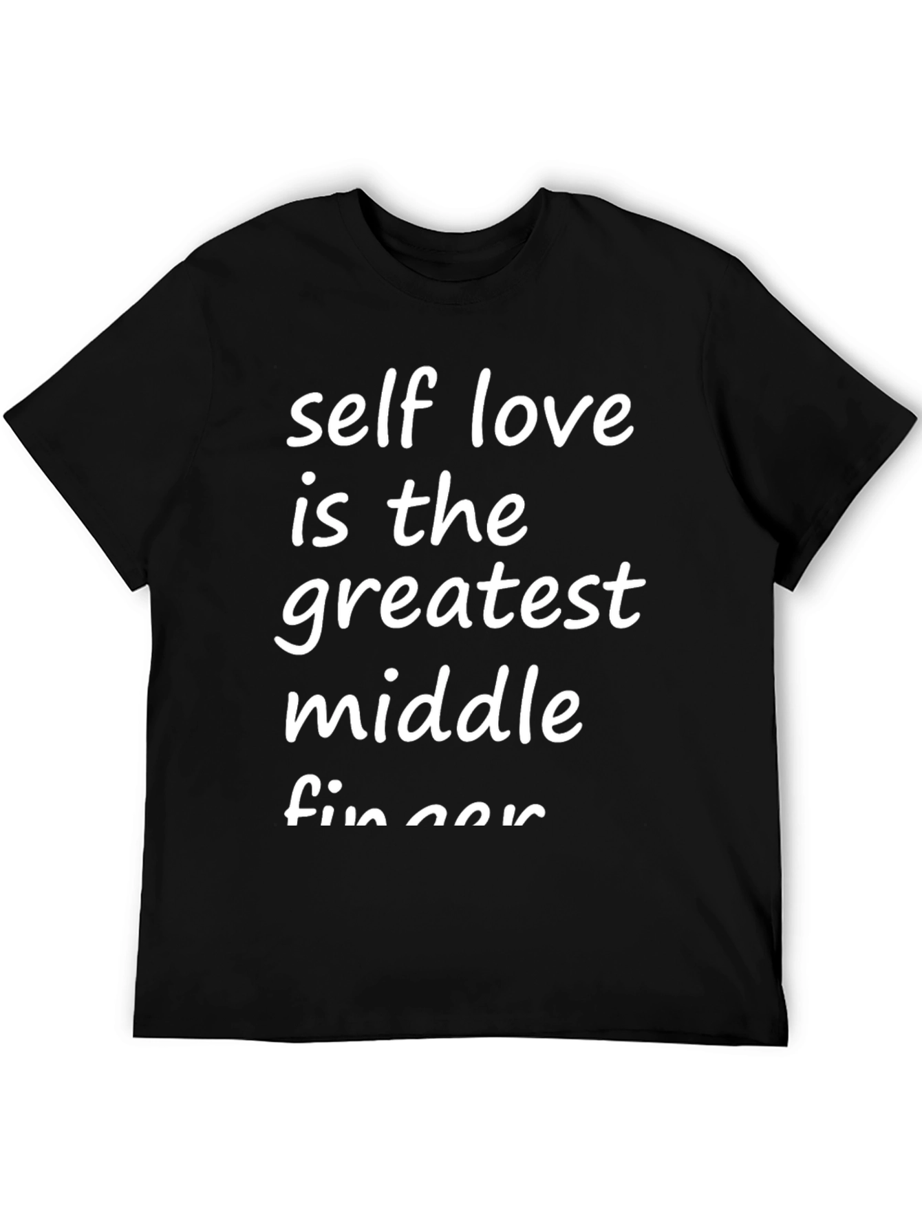 Self Love Middle Finger Black Graphic Tee