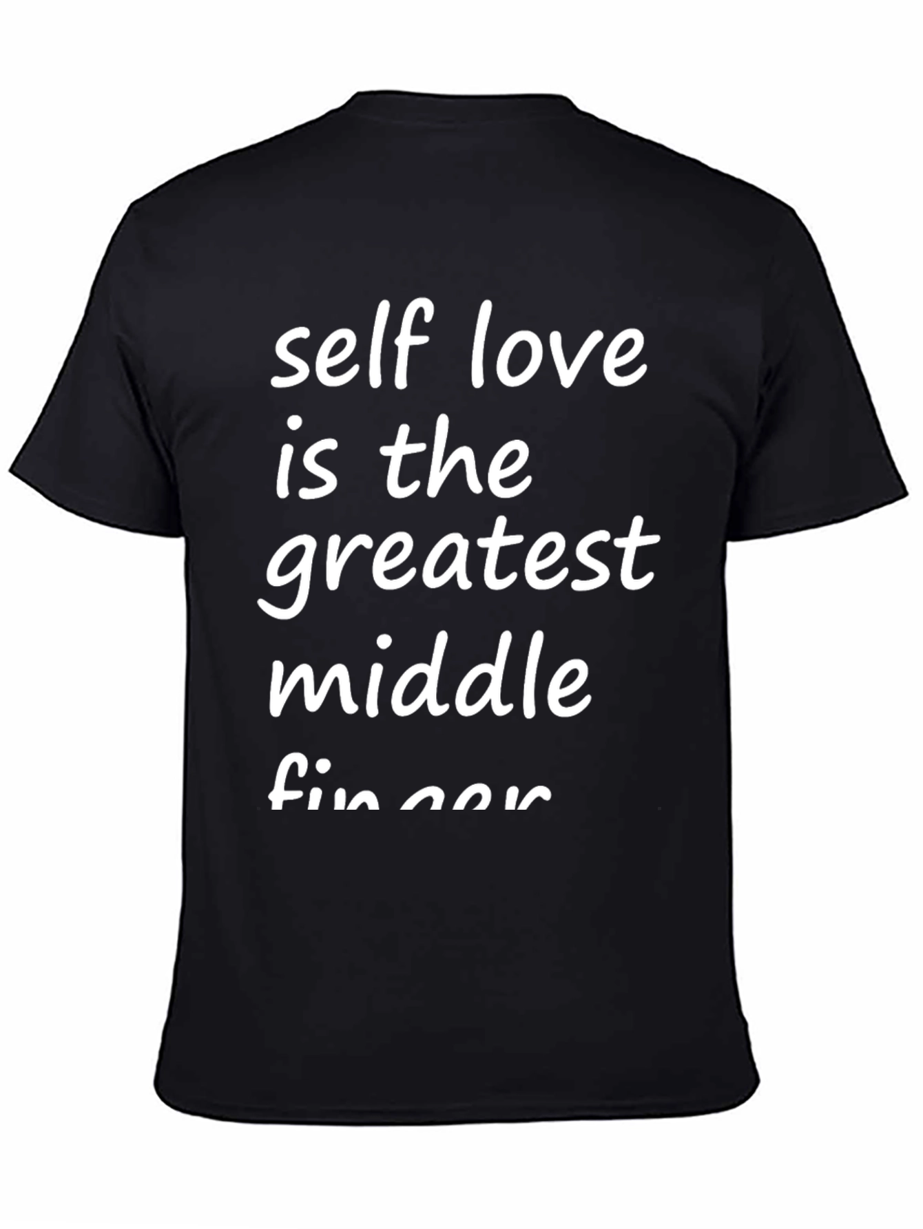 Self Love Middle Finger Black Graphic Tee