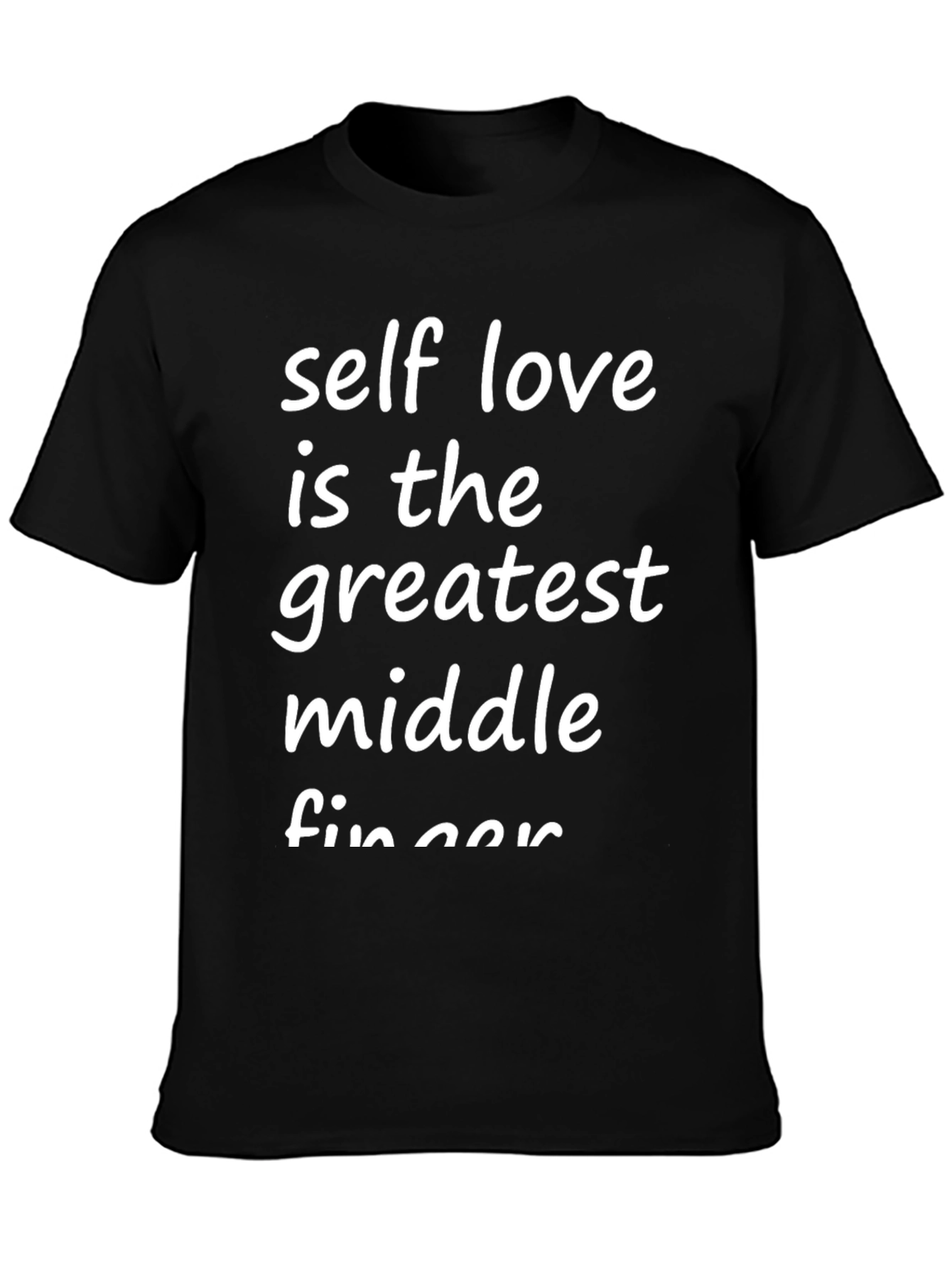 Self Love Middle Finger Black Graphic Tee