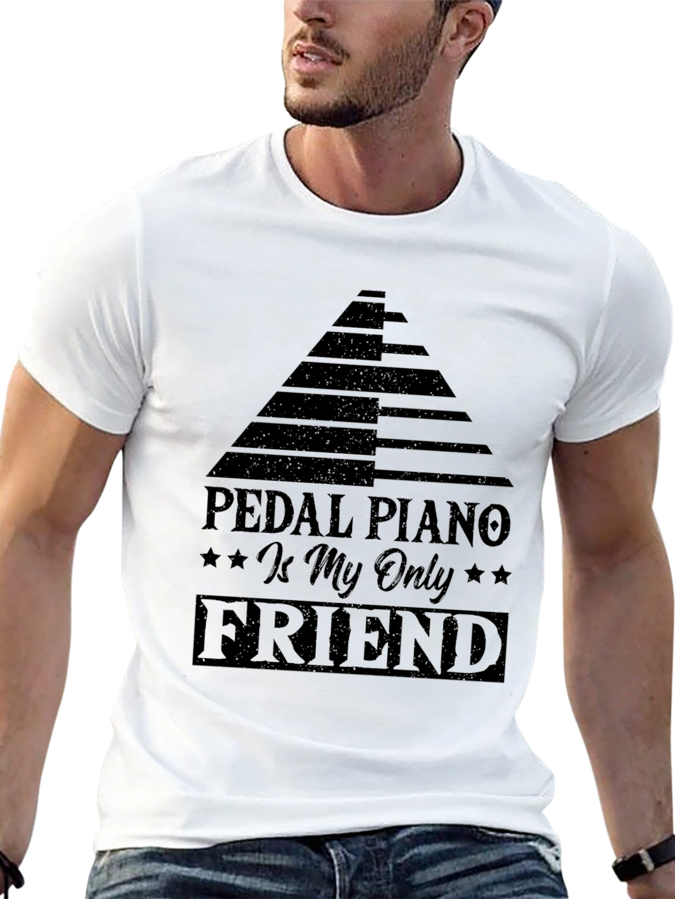 Pedal Piano is My Only Friend Black T-Shirt