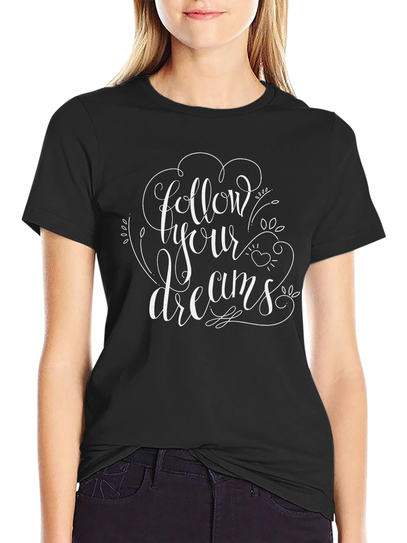 Follow Your Dreams Graphic Tee - Black