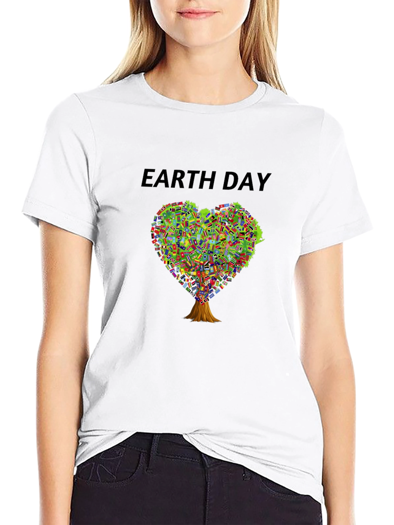 Earth Day T-Shirt: Heart Tree Design