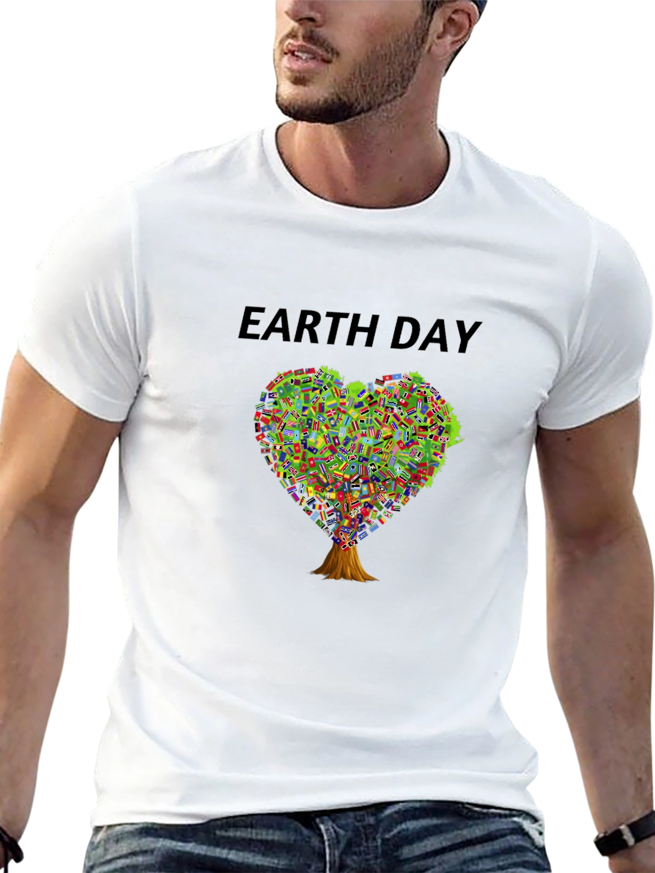 Earth Day T-Shirt: Heart Tree Design