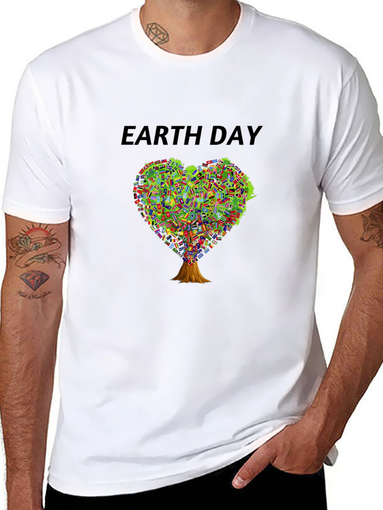 Earth Day T-Shirt: Heart Tree Design